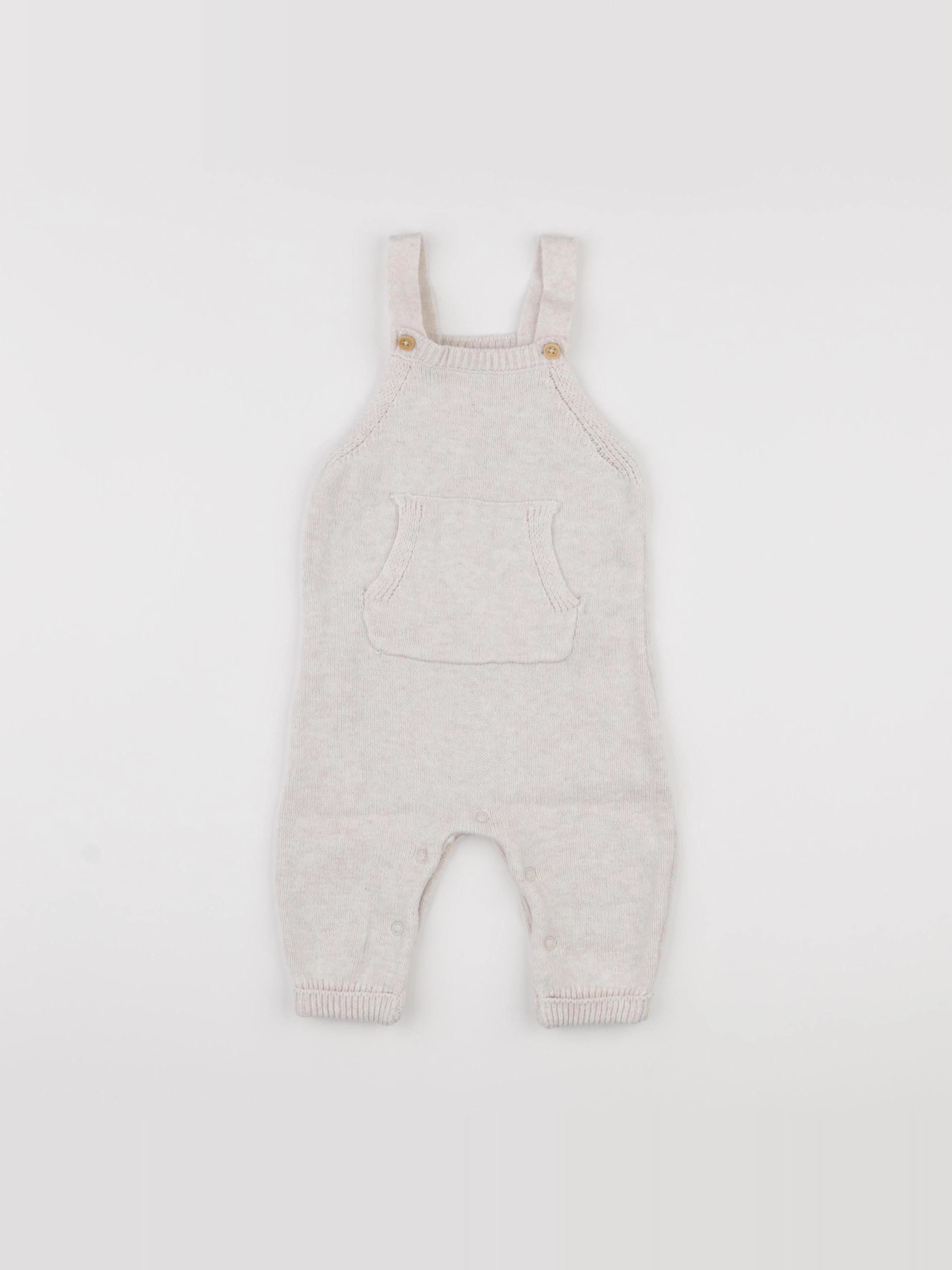 Mango - salopette beige - 6/9 mois