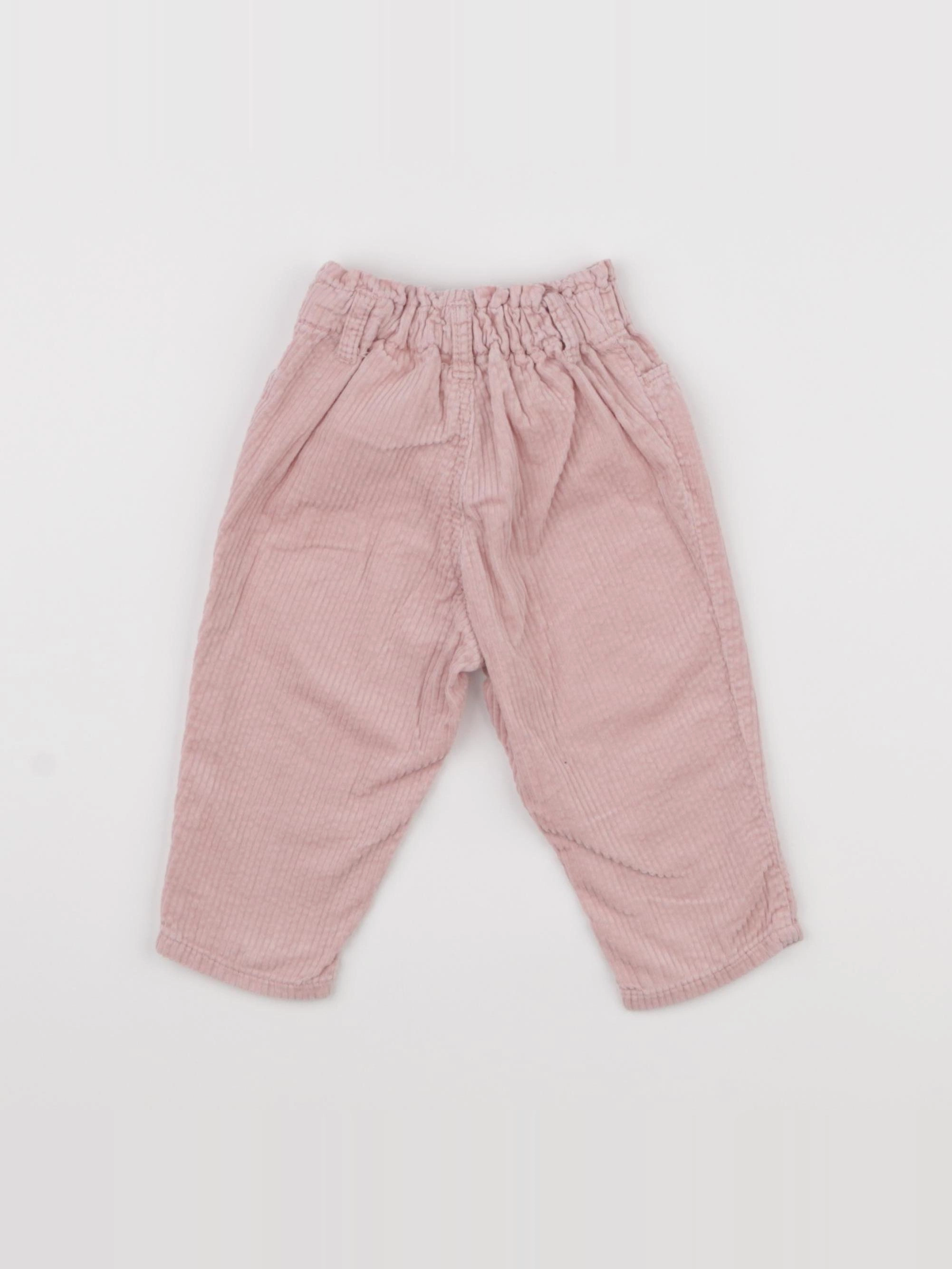 H&M - pantalon rose - 6/9 mois