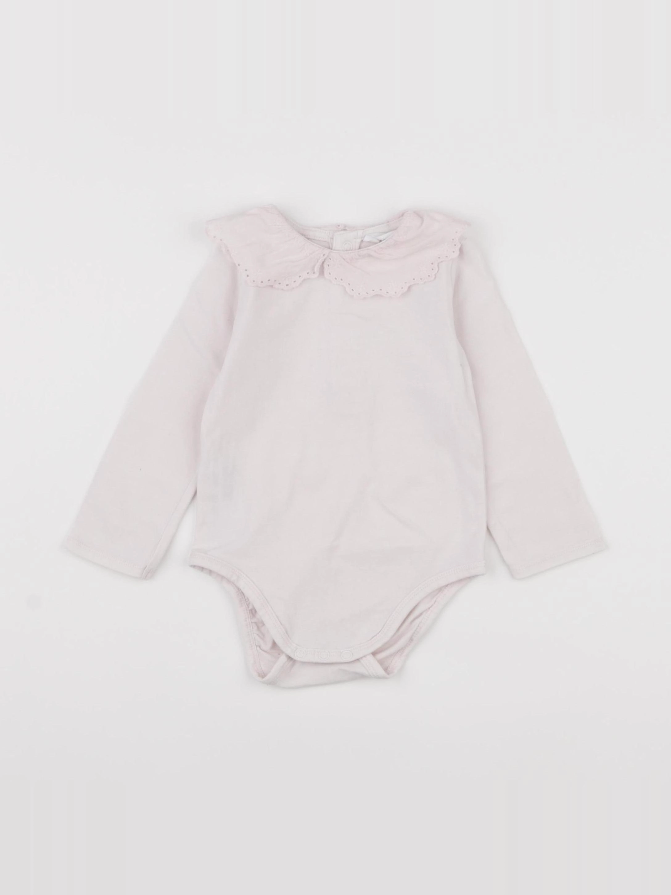 Mango - body à col rose - 6/9 mois