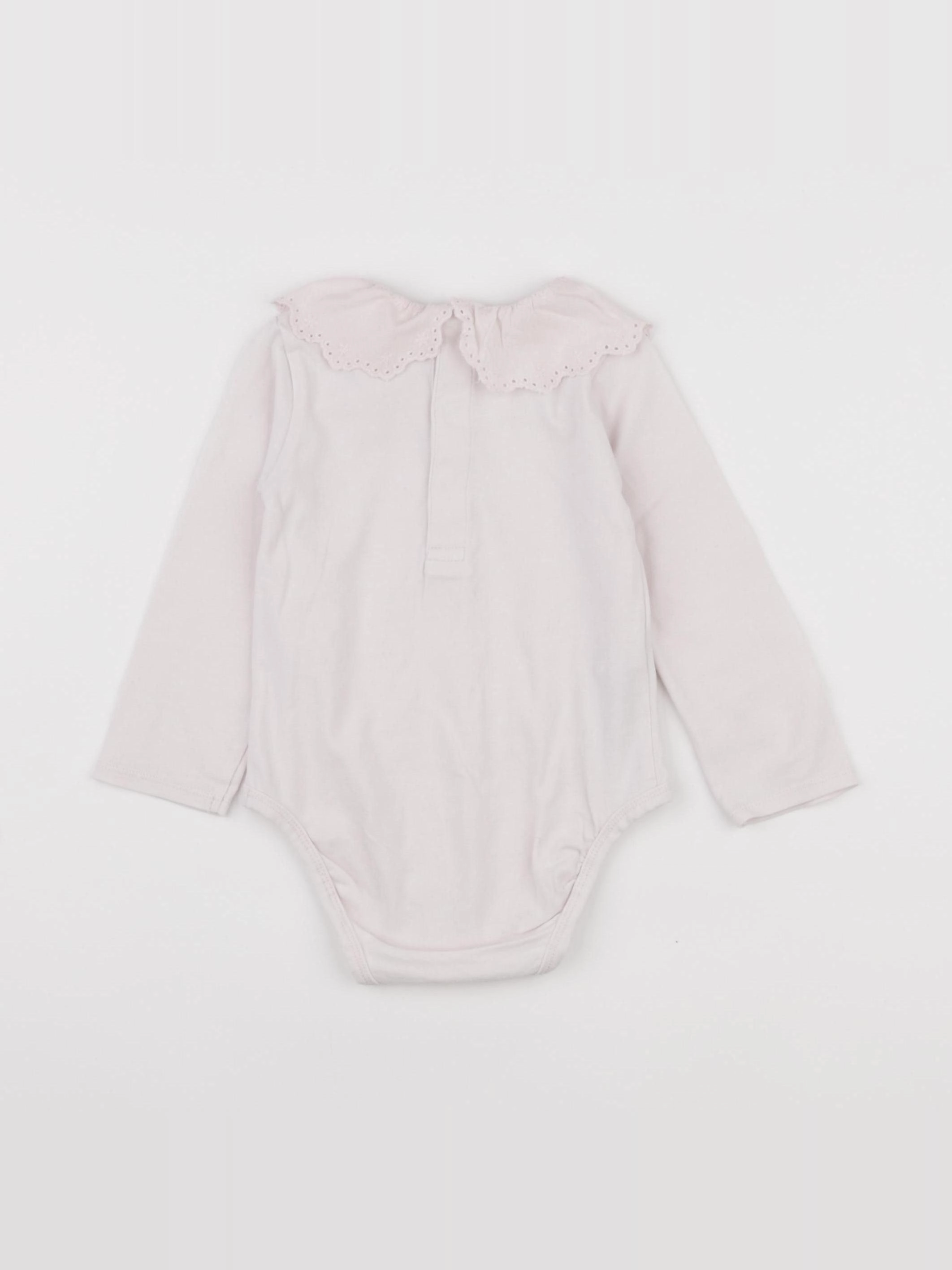 Mango - body à col rose - 6/9 mois