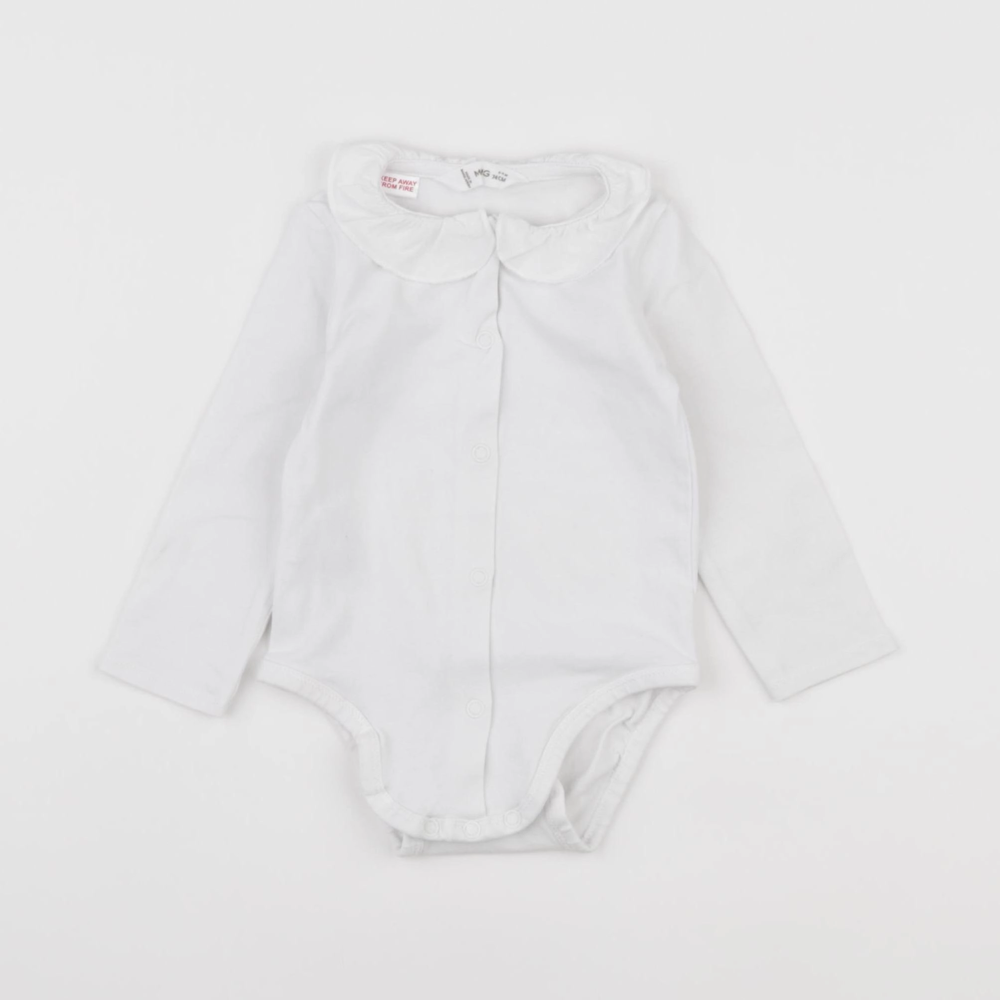 Mango - body à col blanc - 6/9 mois