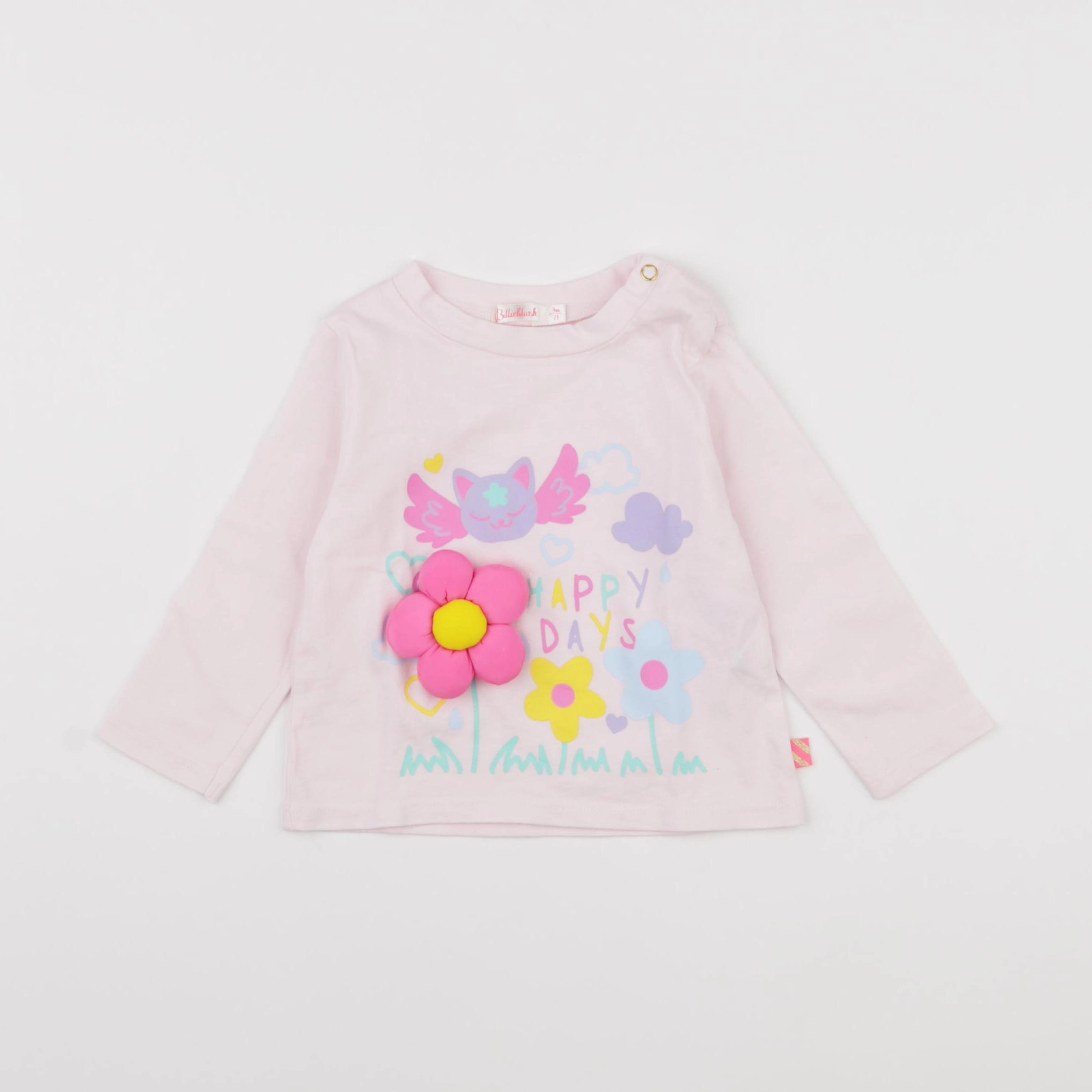 Billie Blush - tee-shirt rose - 9 mois