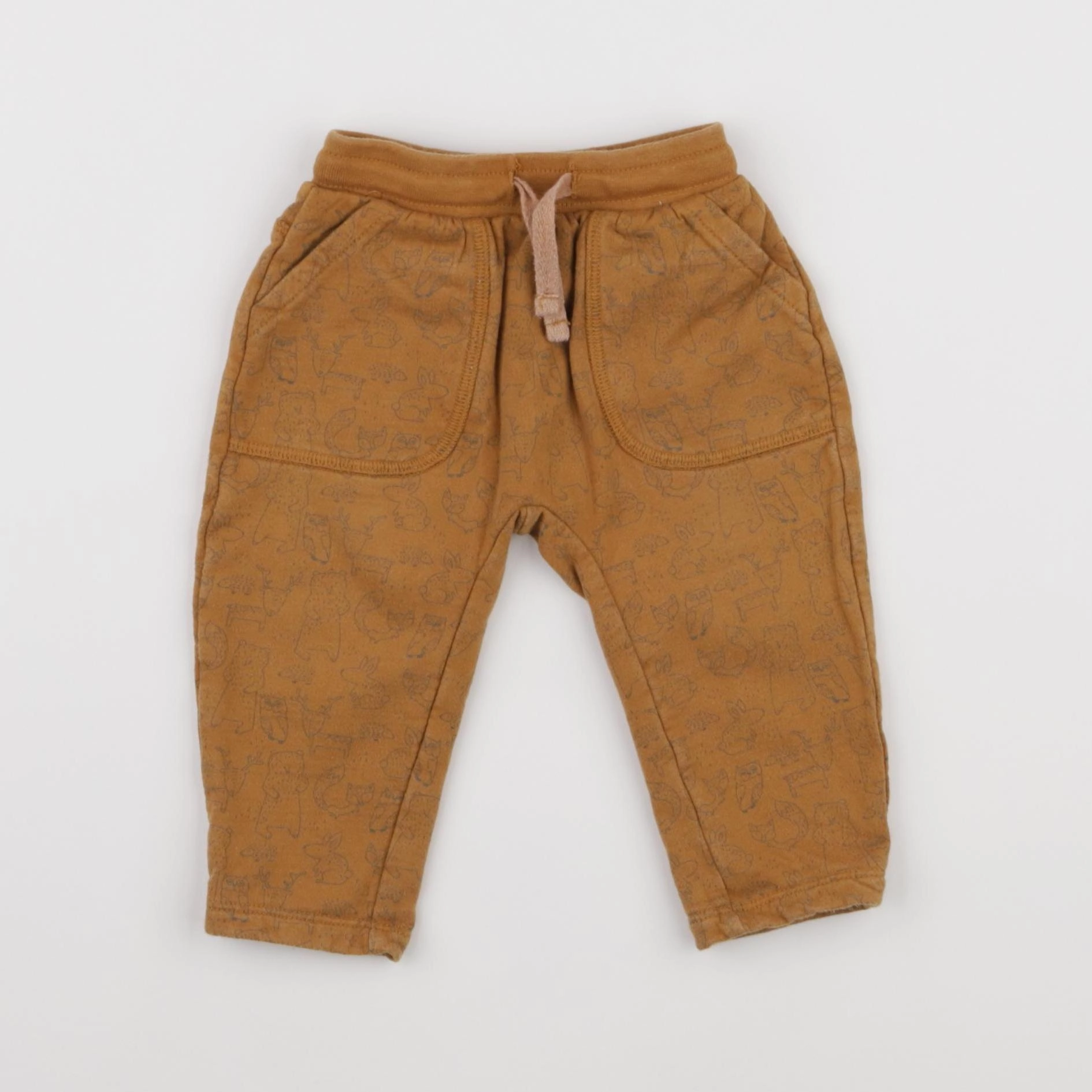 Vertbaudet - sarouel marron - 6 mois