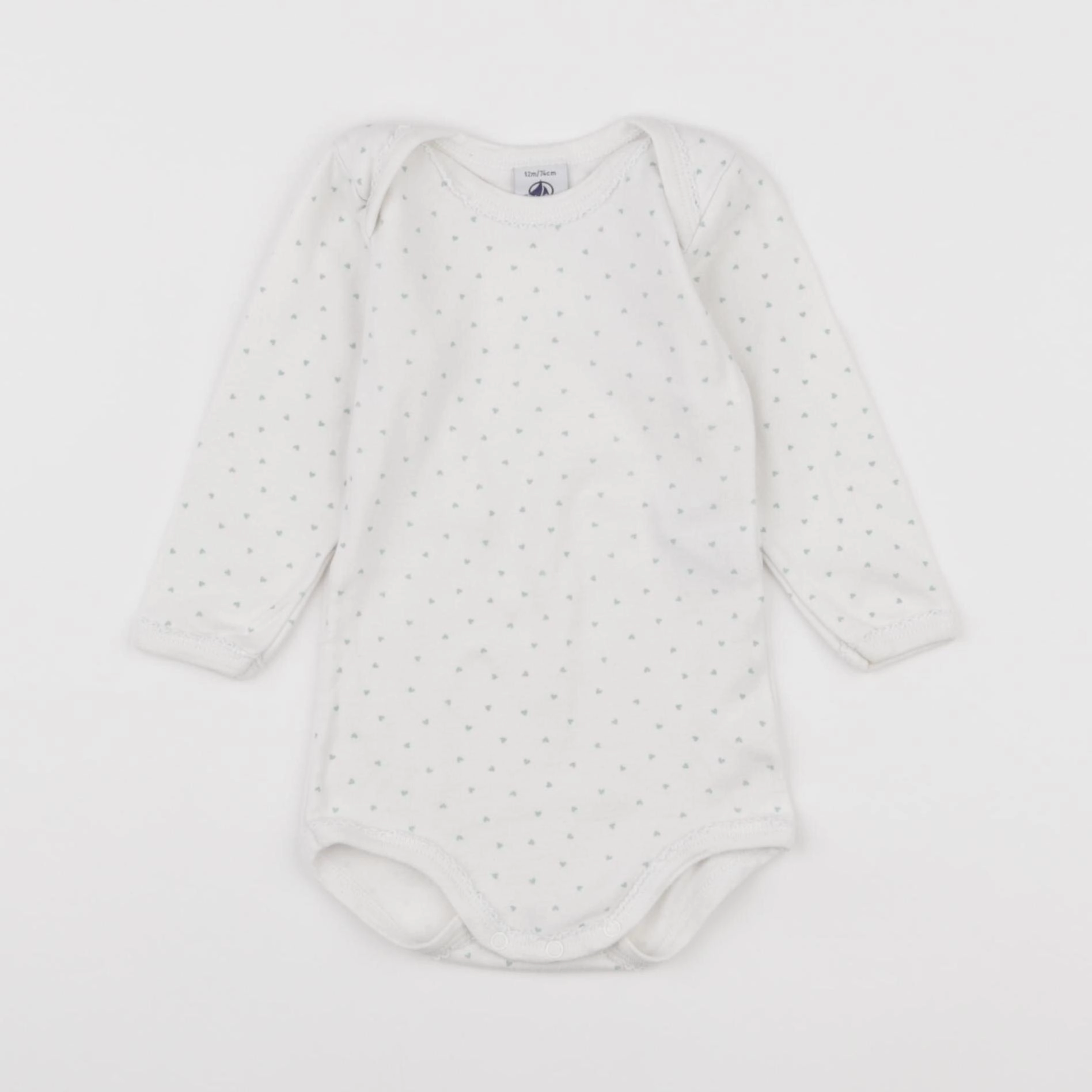 Petit Bateau - body vert - 12 mois