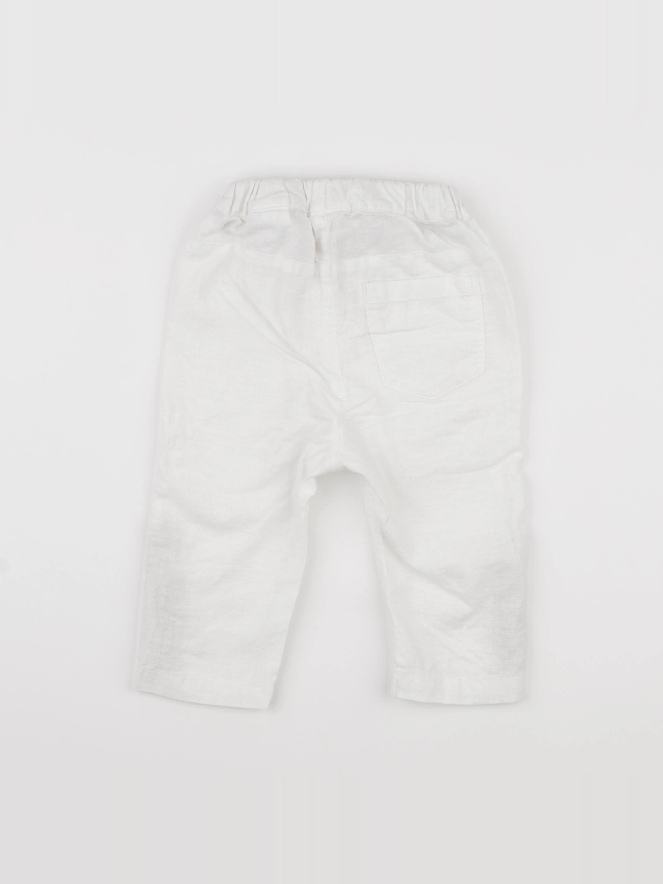H&M - pantalon blanc - 9/12 mois
