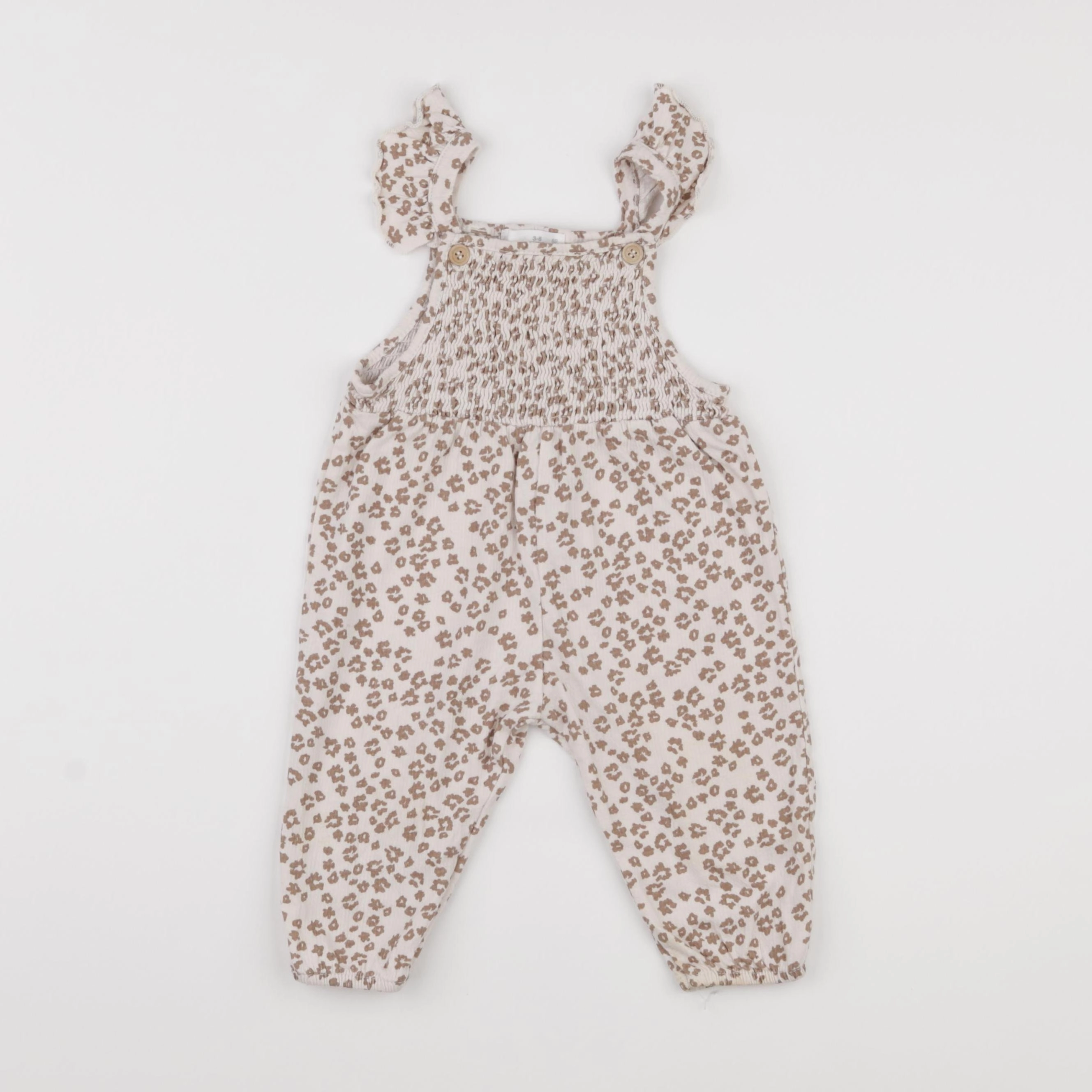 Zara - combinaison blanc, marron - 3/6 mois
