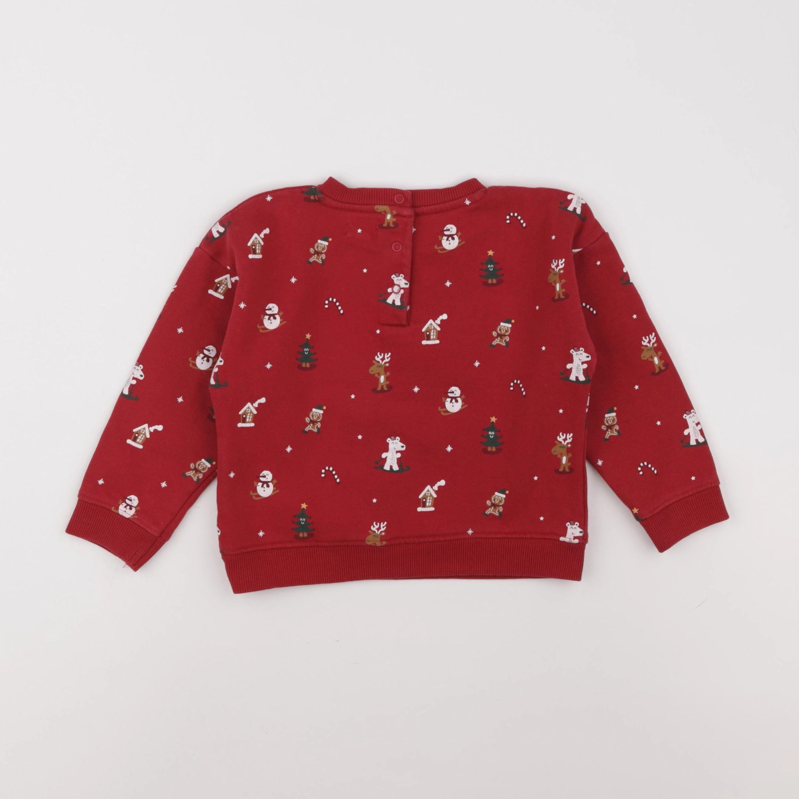 Vertbaudet - sweat rouge - 36 mois
