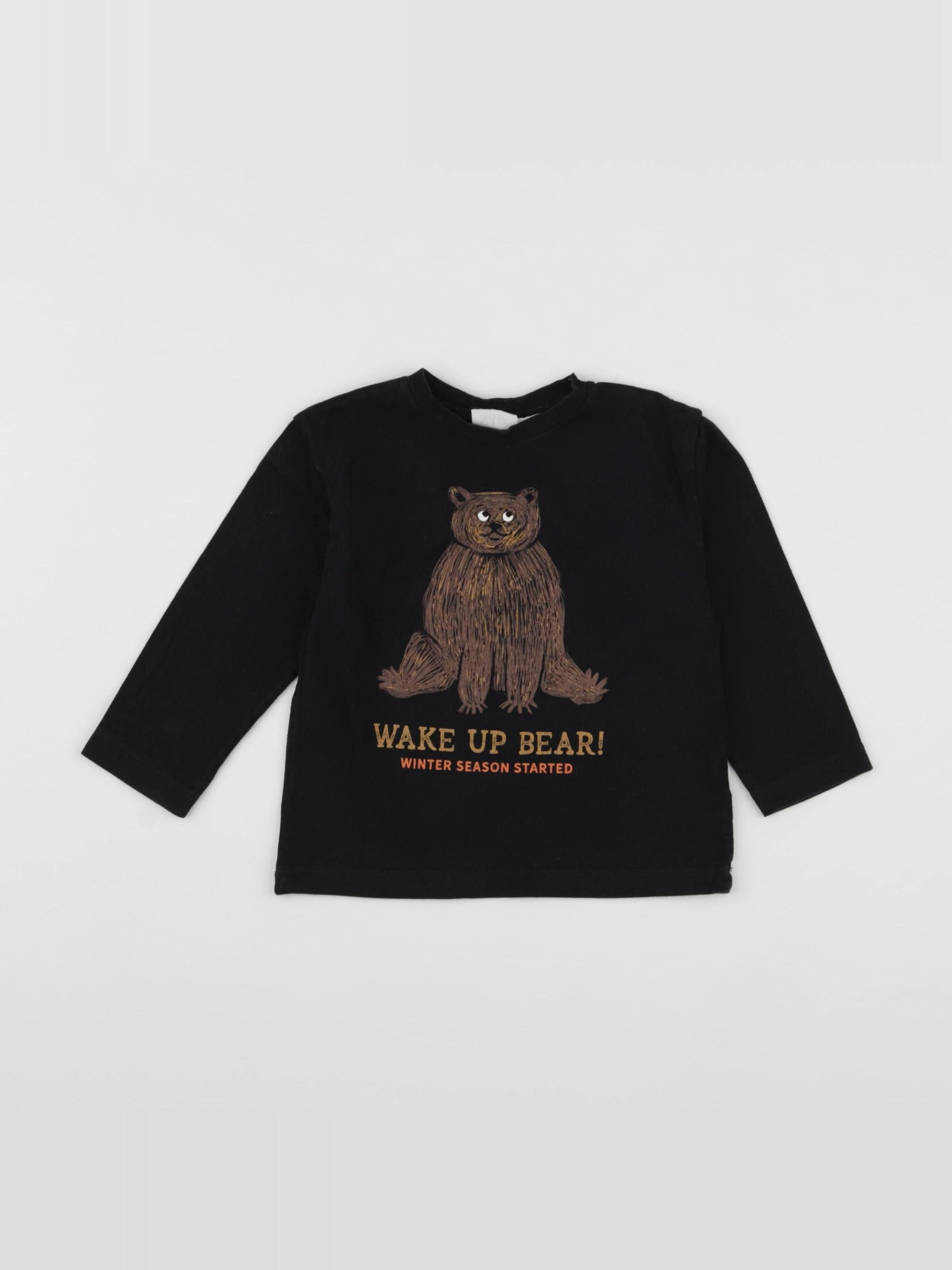 Zara - tee-shirt imprimé au dos noir - 18/24 mois