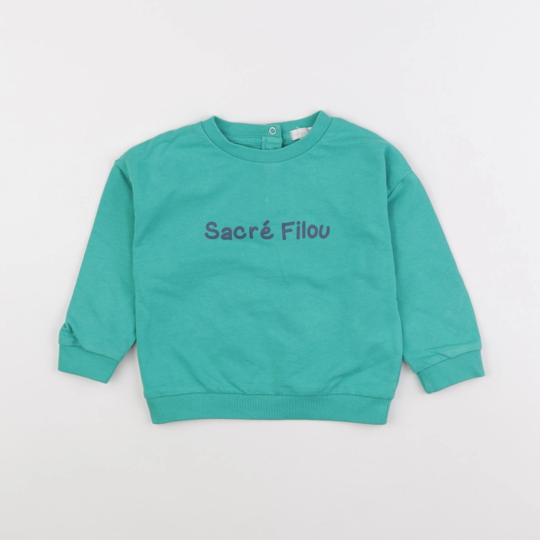 Vertbaudet - sweat bleu - 24 mois