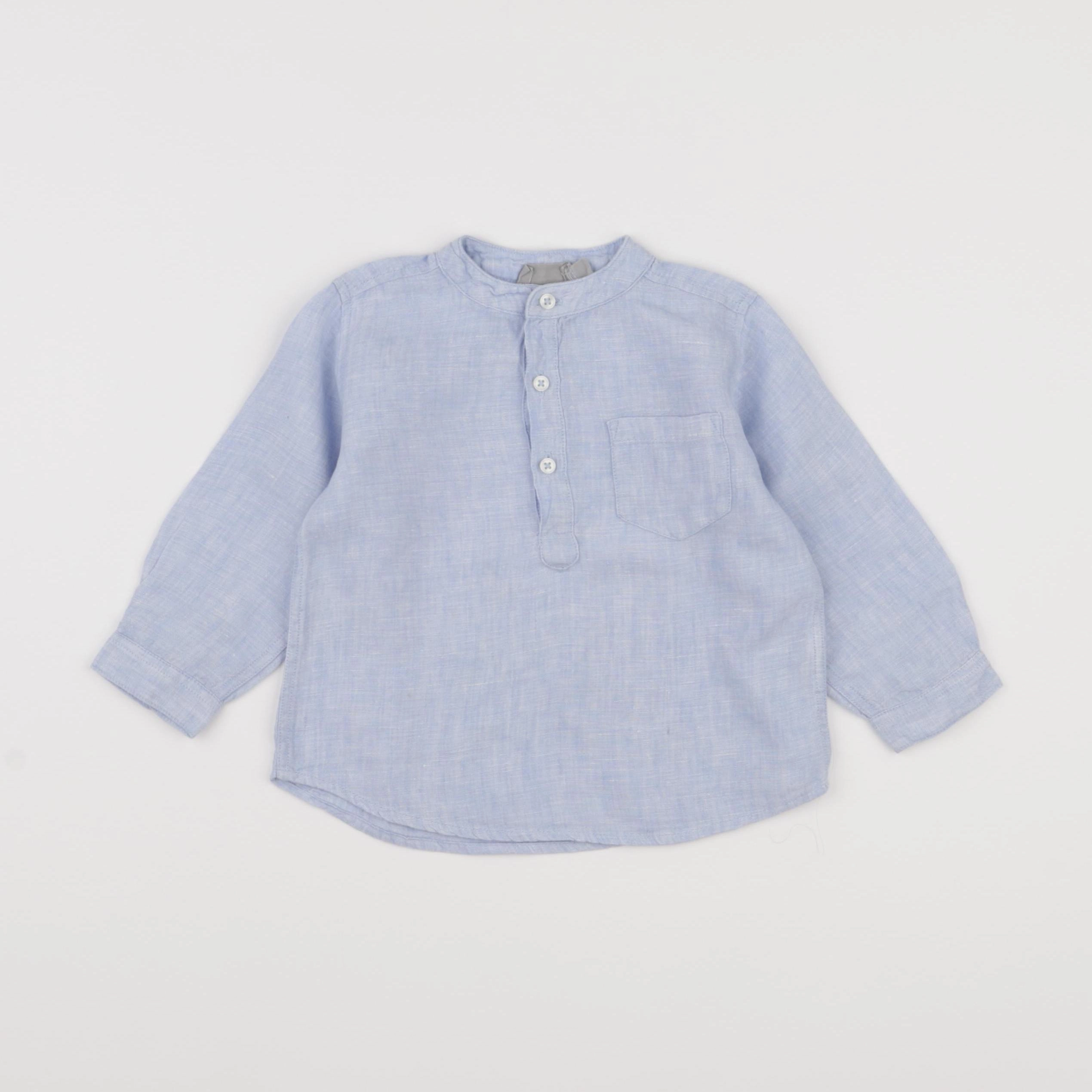 Boutchou - chemise bleu - 18 mois