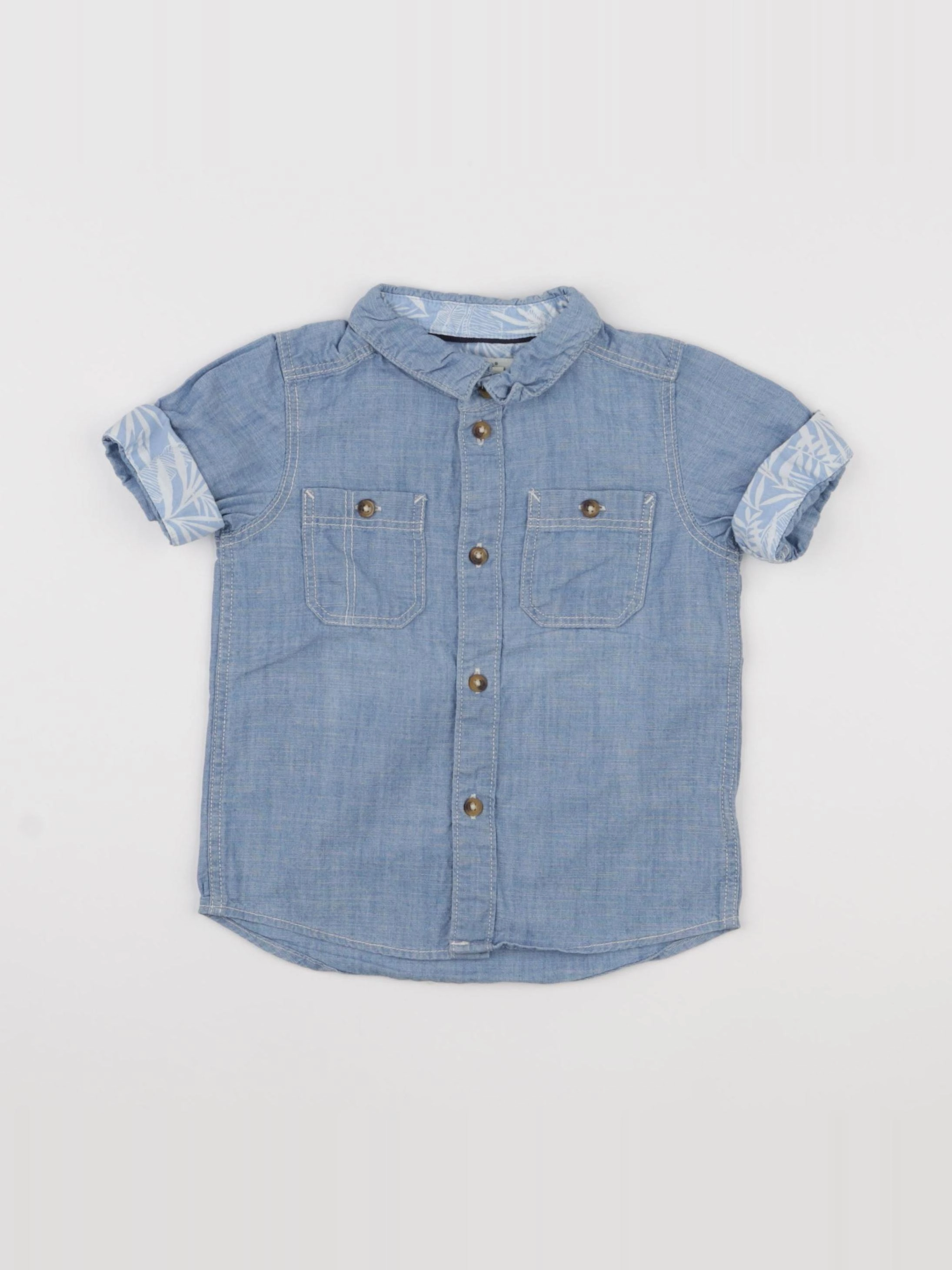 H&M - chemise bleu - 9/12 mois
