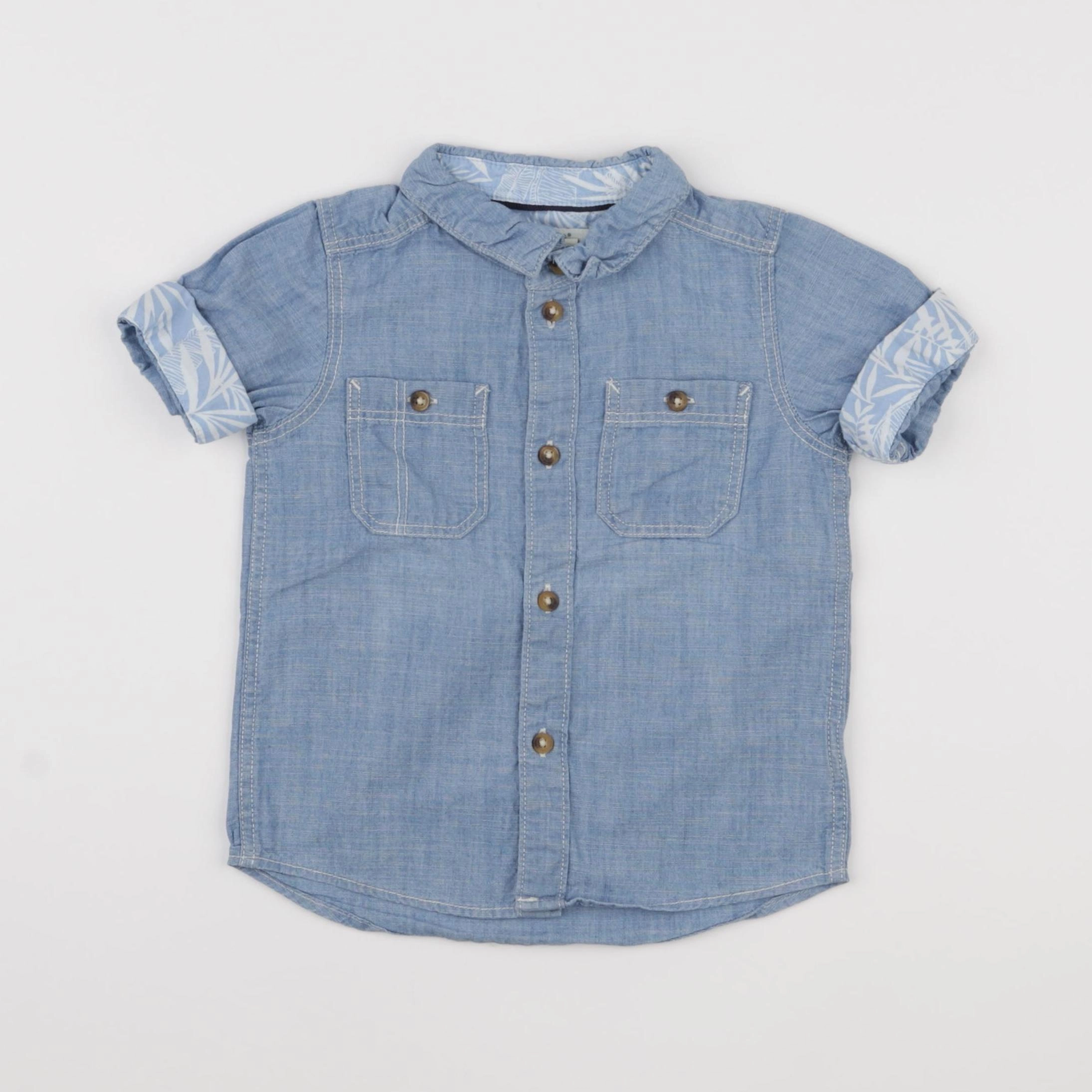 H&M - chemise bleu - 9/12 mois
