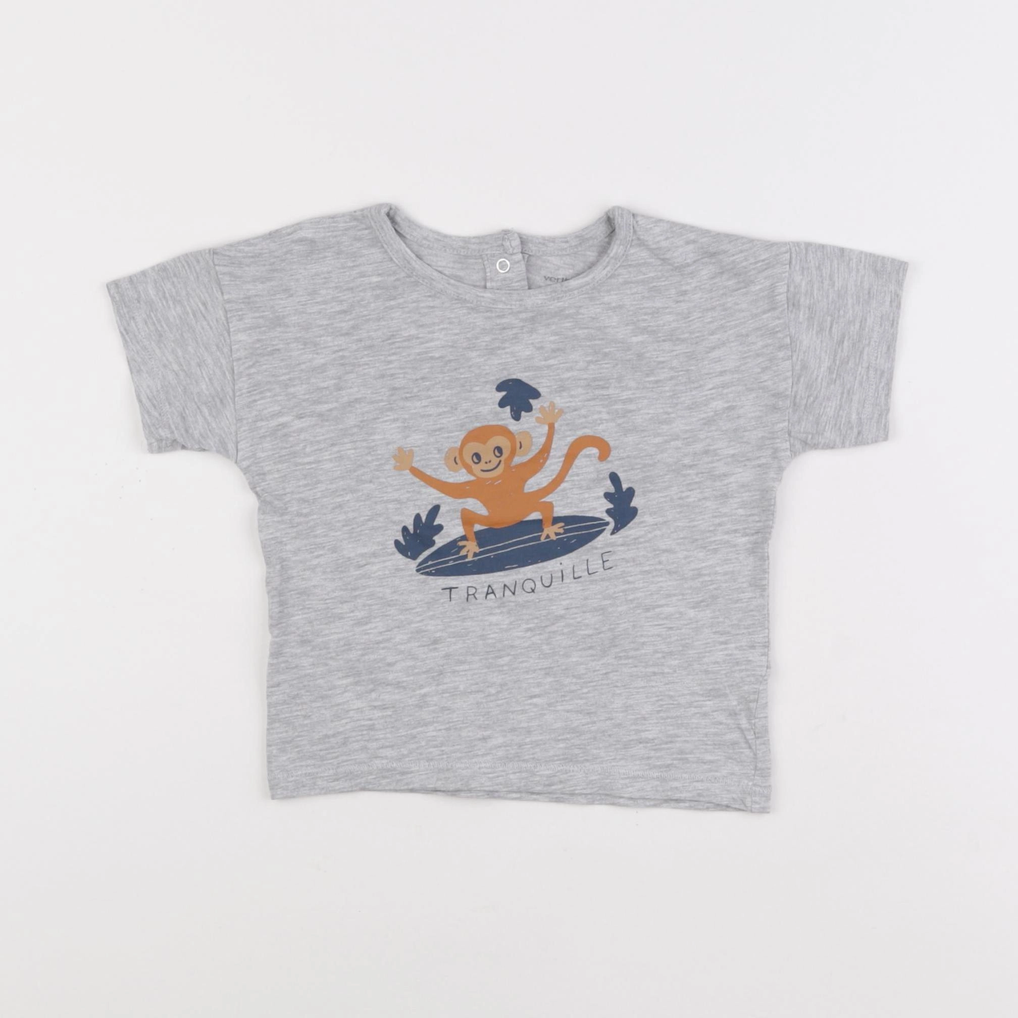 Vertbaudet - tee-shirt gris - 18 mois