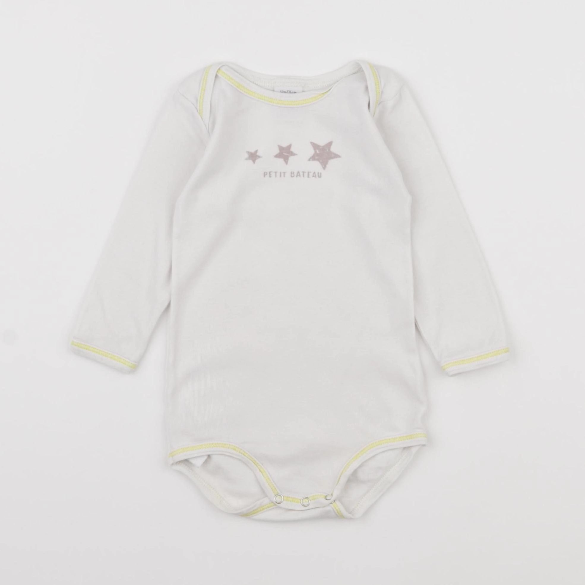 Petit Bateau - body beige - 12 mois