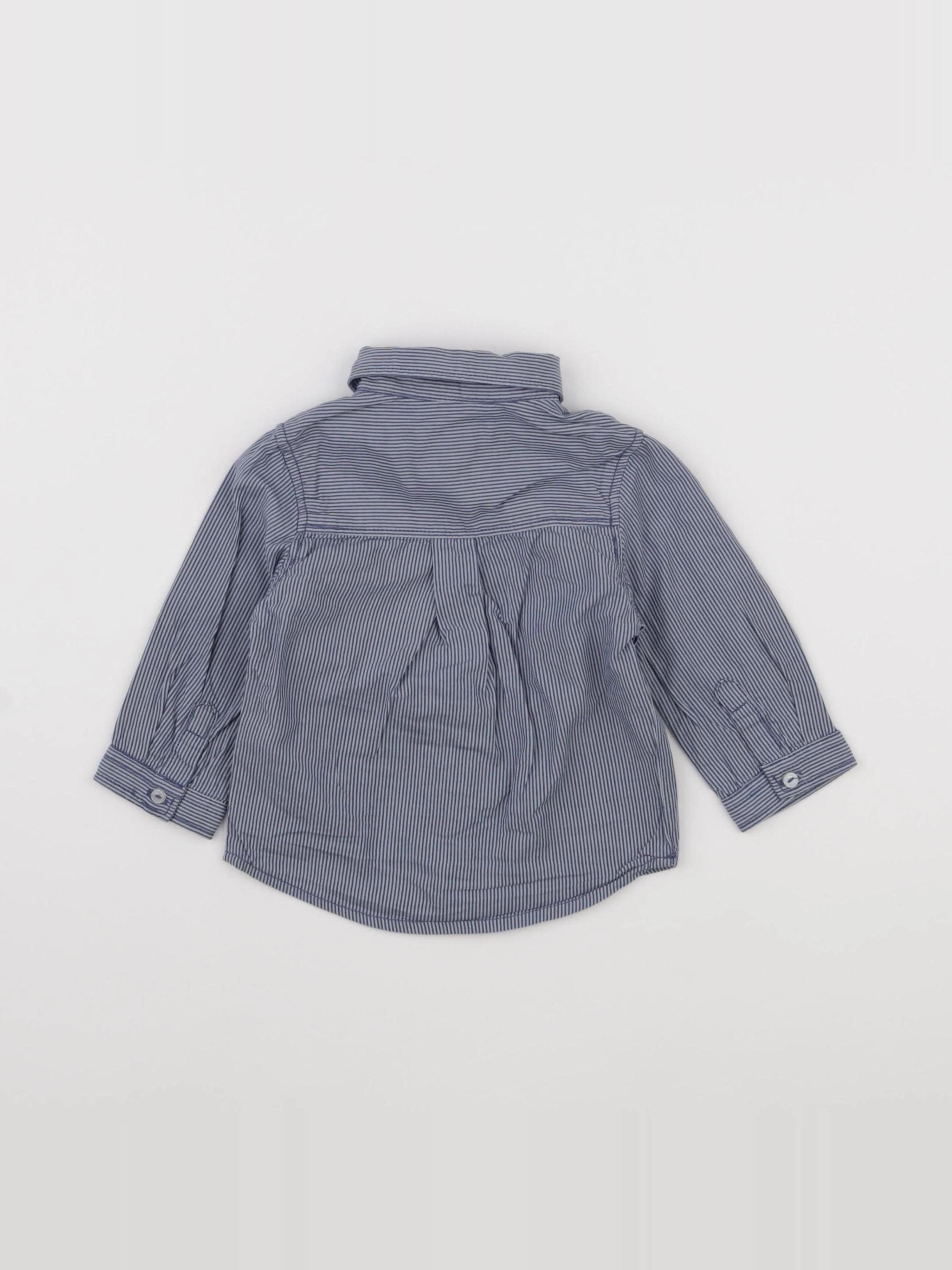 Vertbaudet - chemise bleu - 6 mois