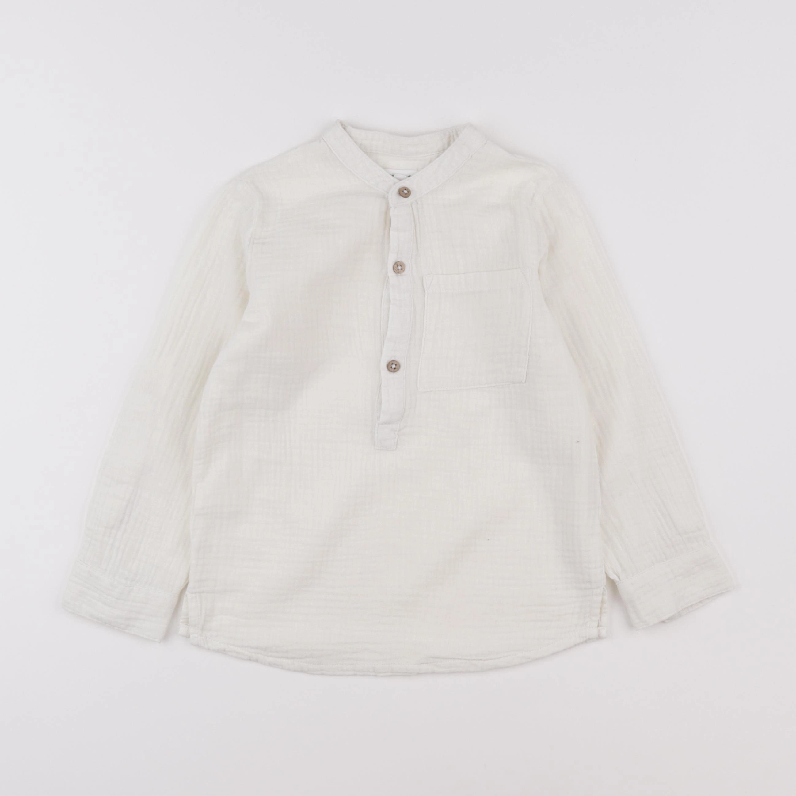 Vertbaudet - chemise beige - 6 ans