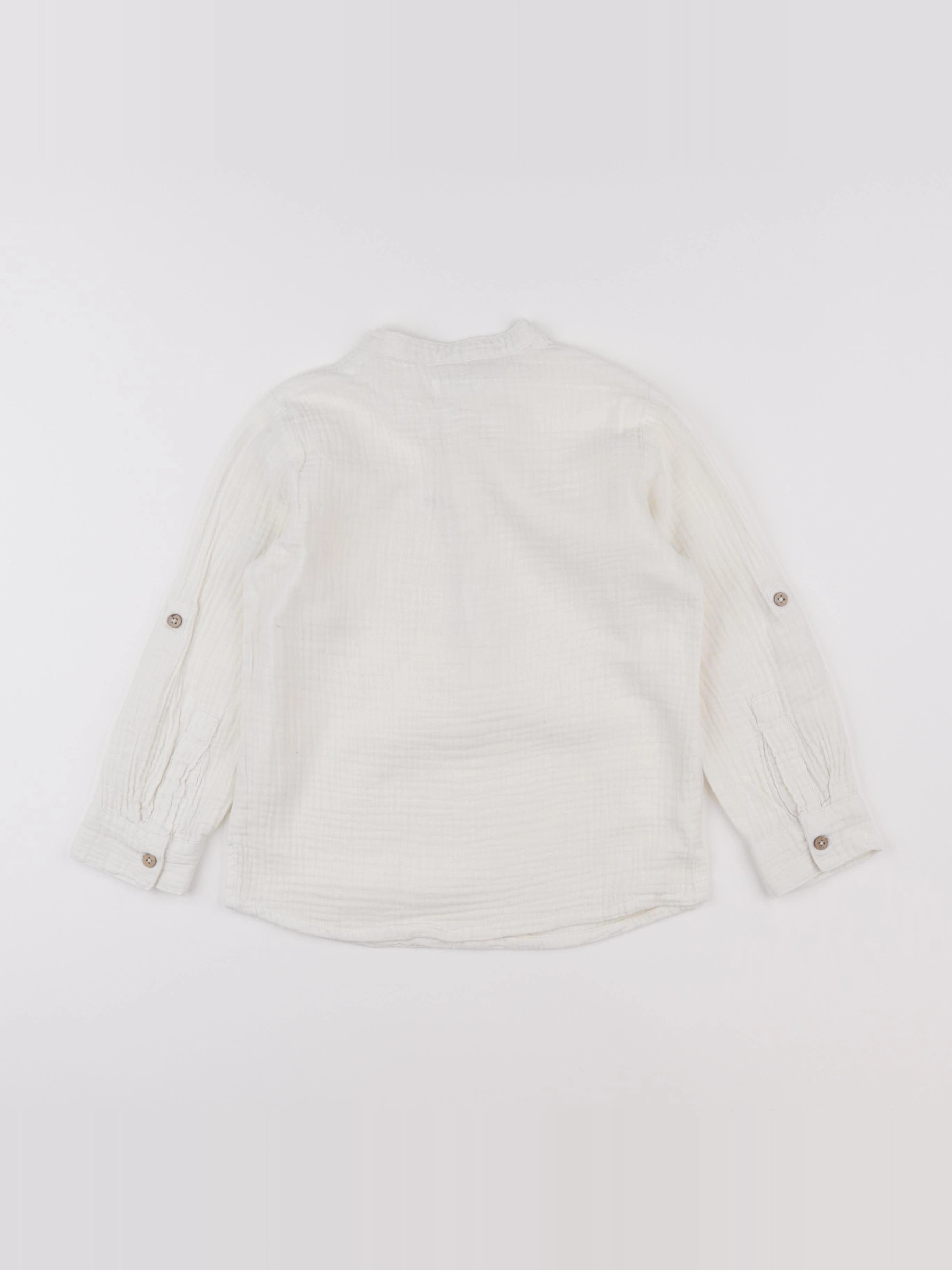 Vertbaudet - chemise beige - 6 ans