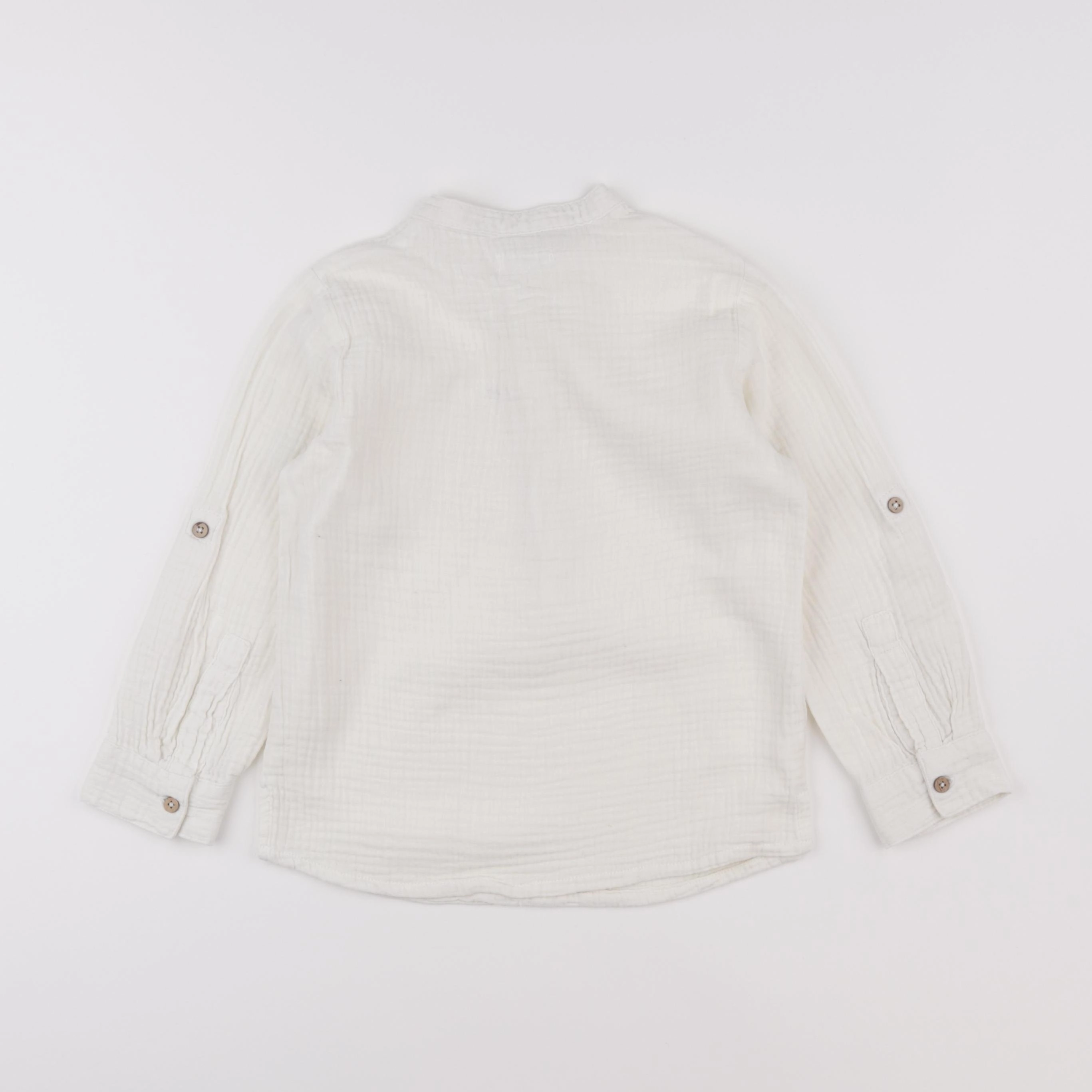 Vertbaudet - chemise beige - 6 ans