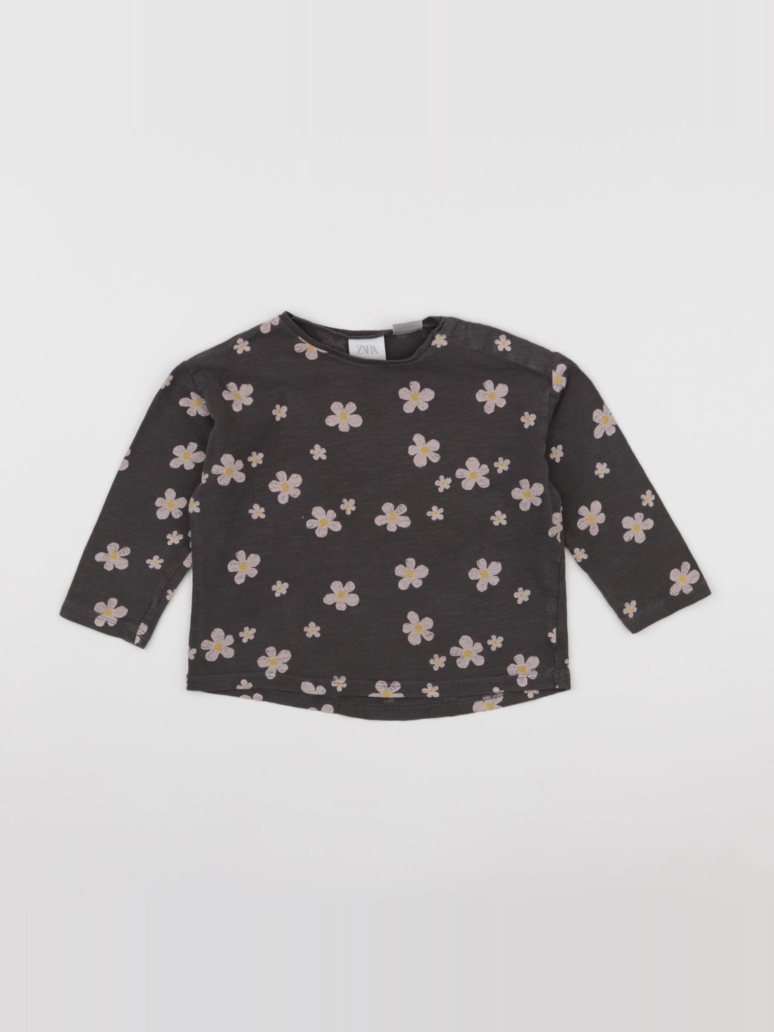 Zara - tee-shirt marron - 18/24 mois