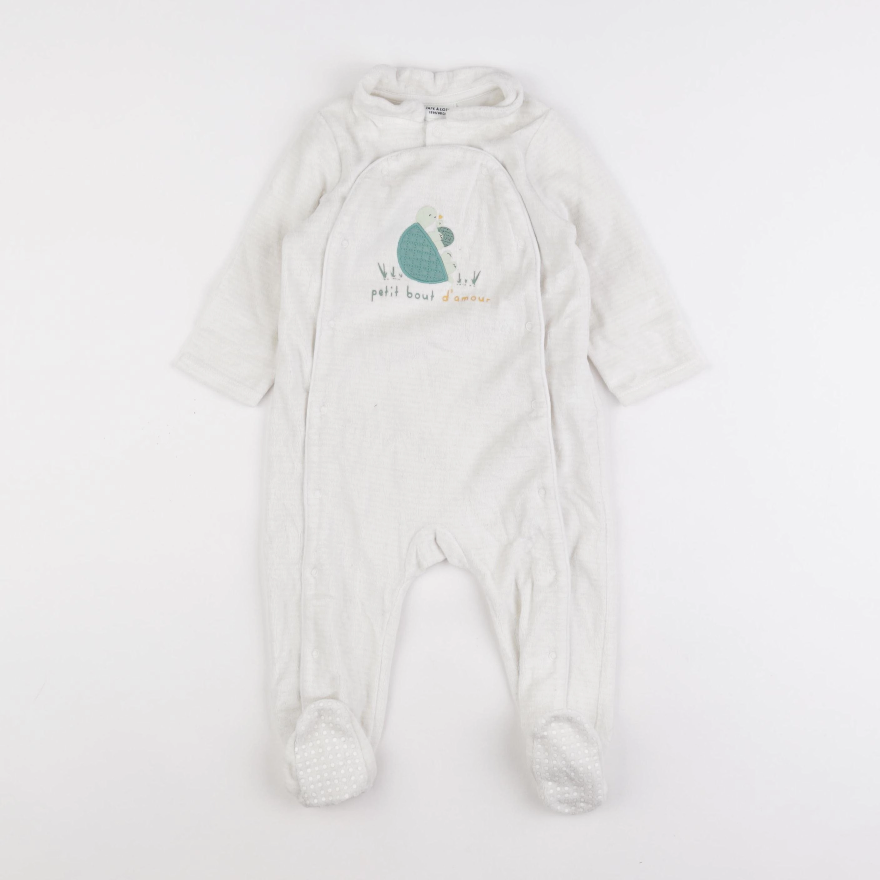 Tape à l'oeil - pyjama velours blanc - 18 mois