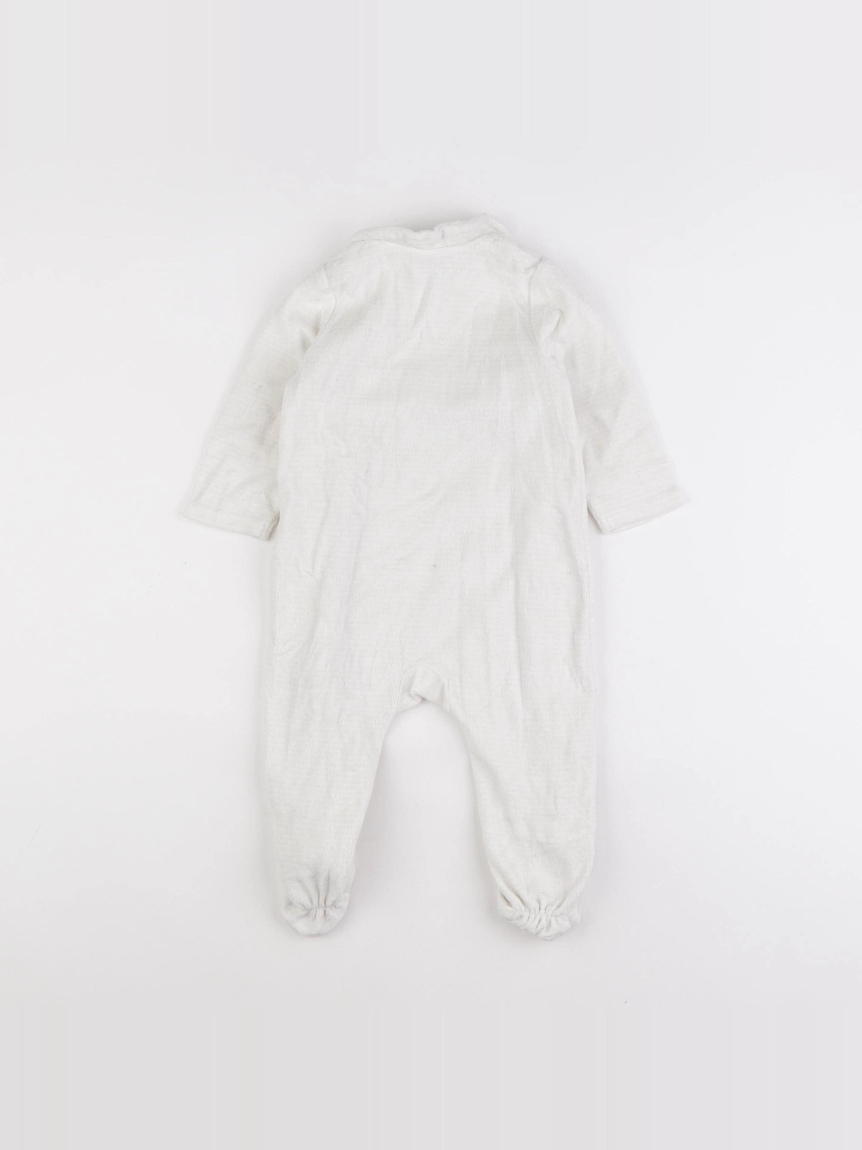 Tape à l'oeil - pyjama velours blanc - 18 mois
