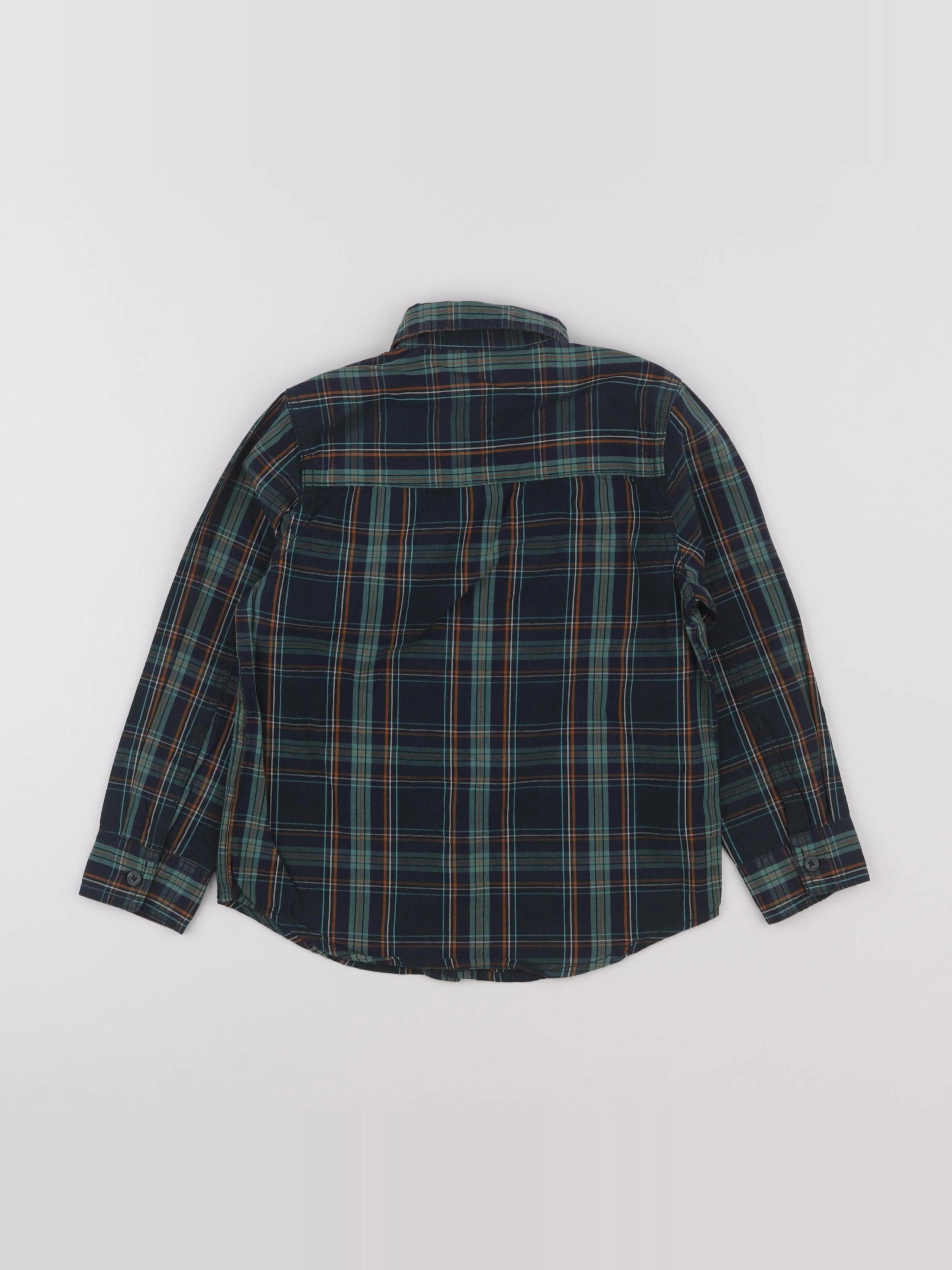 Vertbaudet - chemise vert, bleu - 5 ans