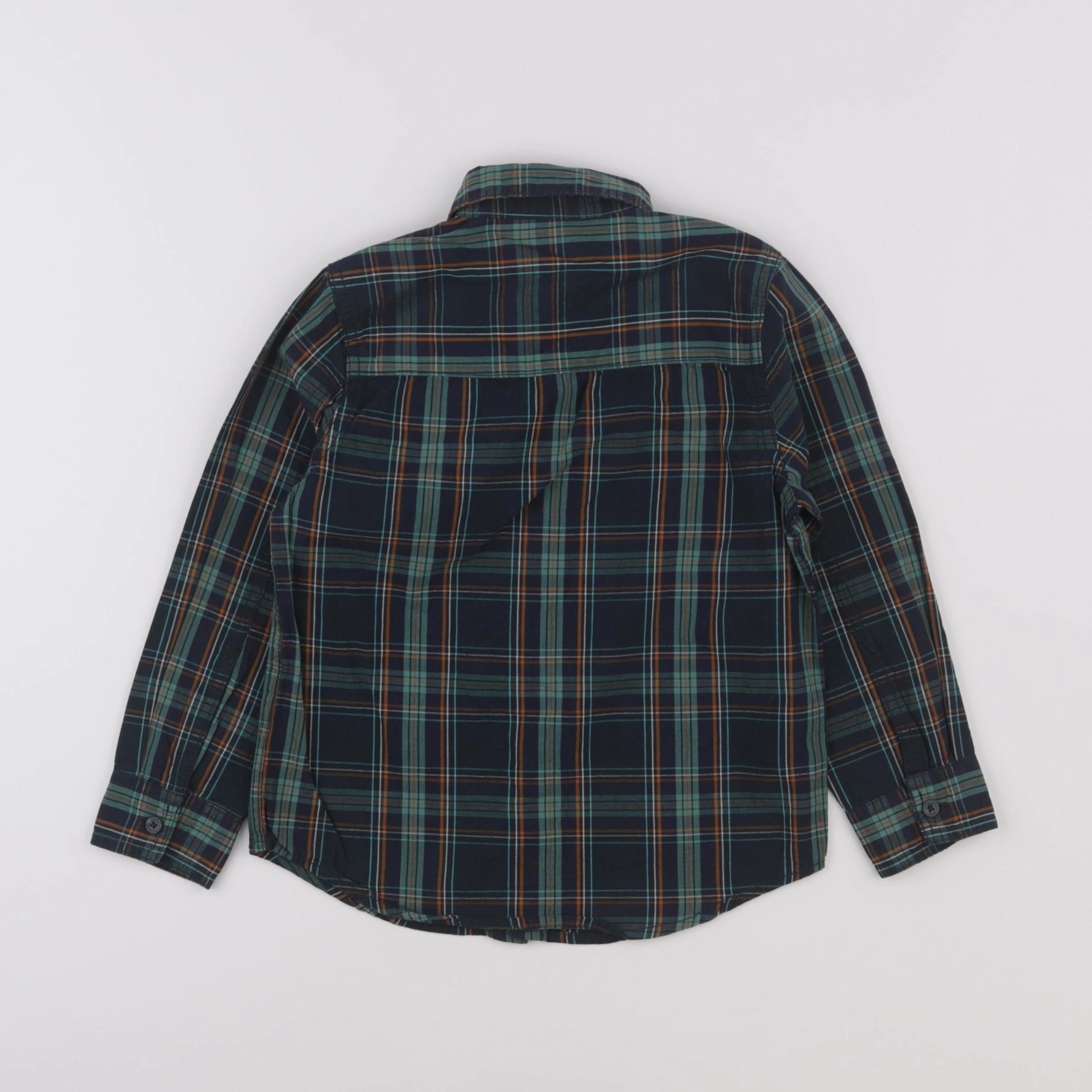 Vertbaudet - chemise vert, bleu - 5 ans