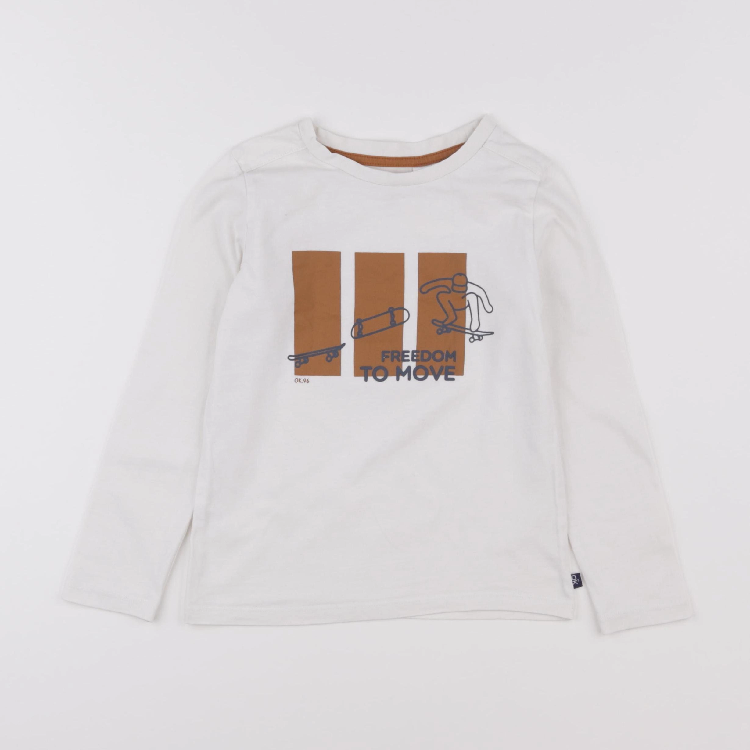 Okaidi - tee-shirt blanc - 5 ans