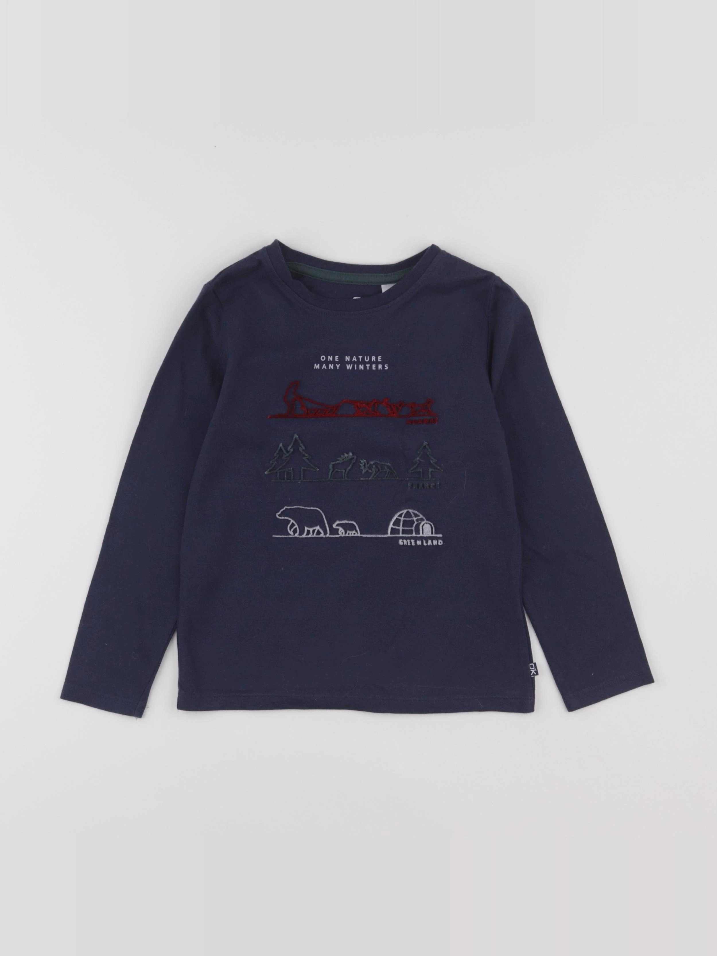 Okaidi - tee-shirt bleu - 5 ans