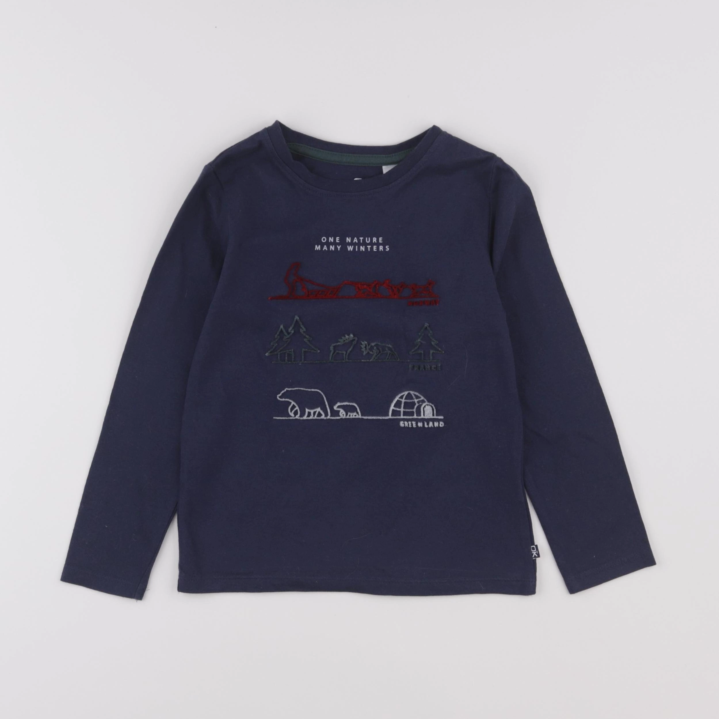 Okaidi - tee-shirt bleu - 5 ans