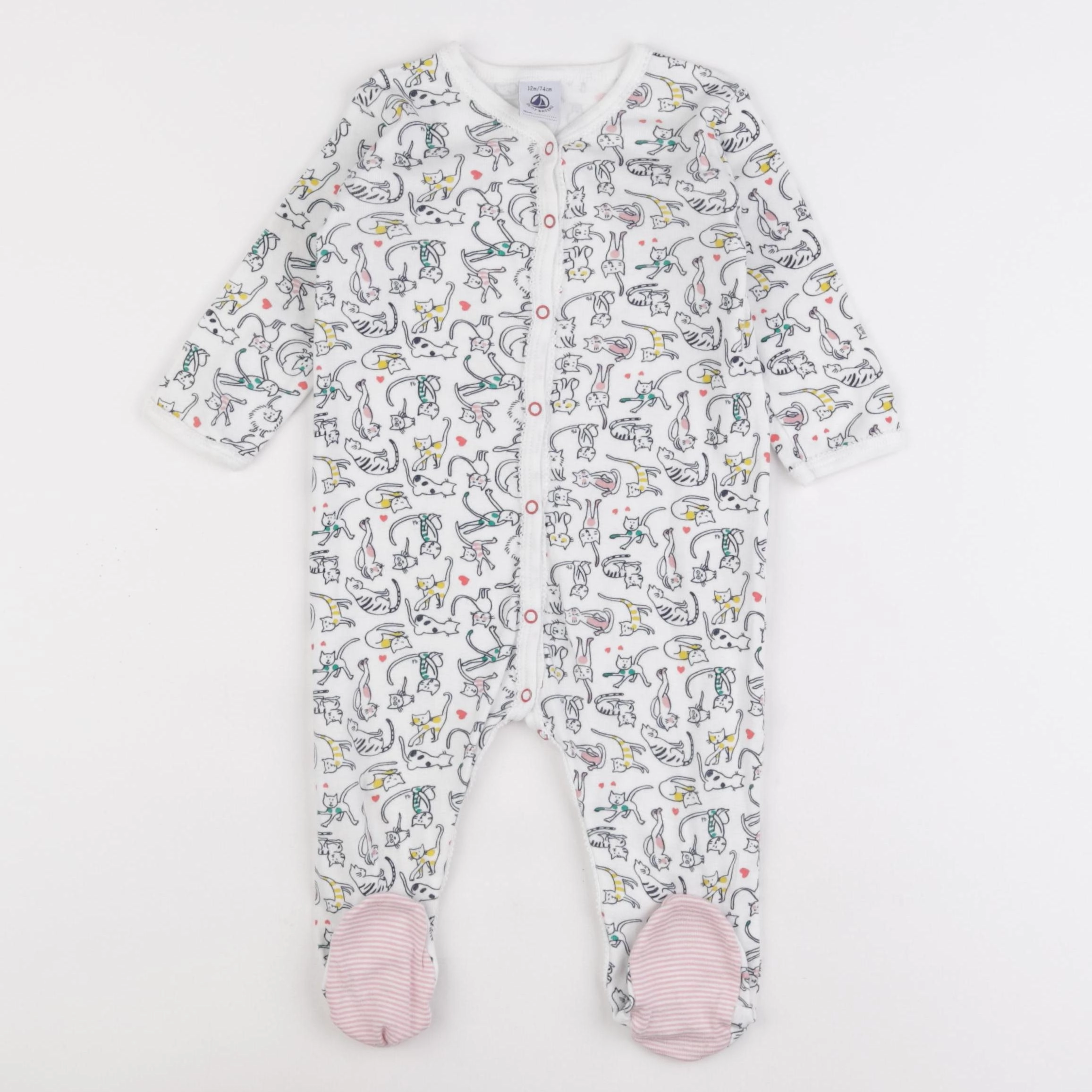 Petit Bateau - pyjama coton multicolore - 12 mois
