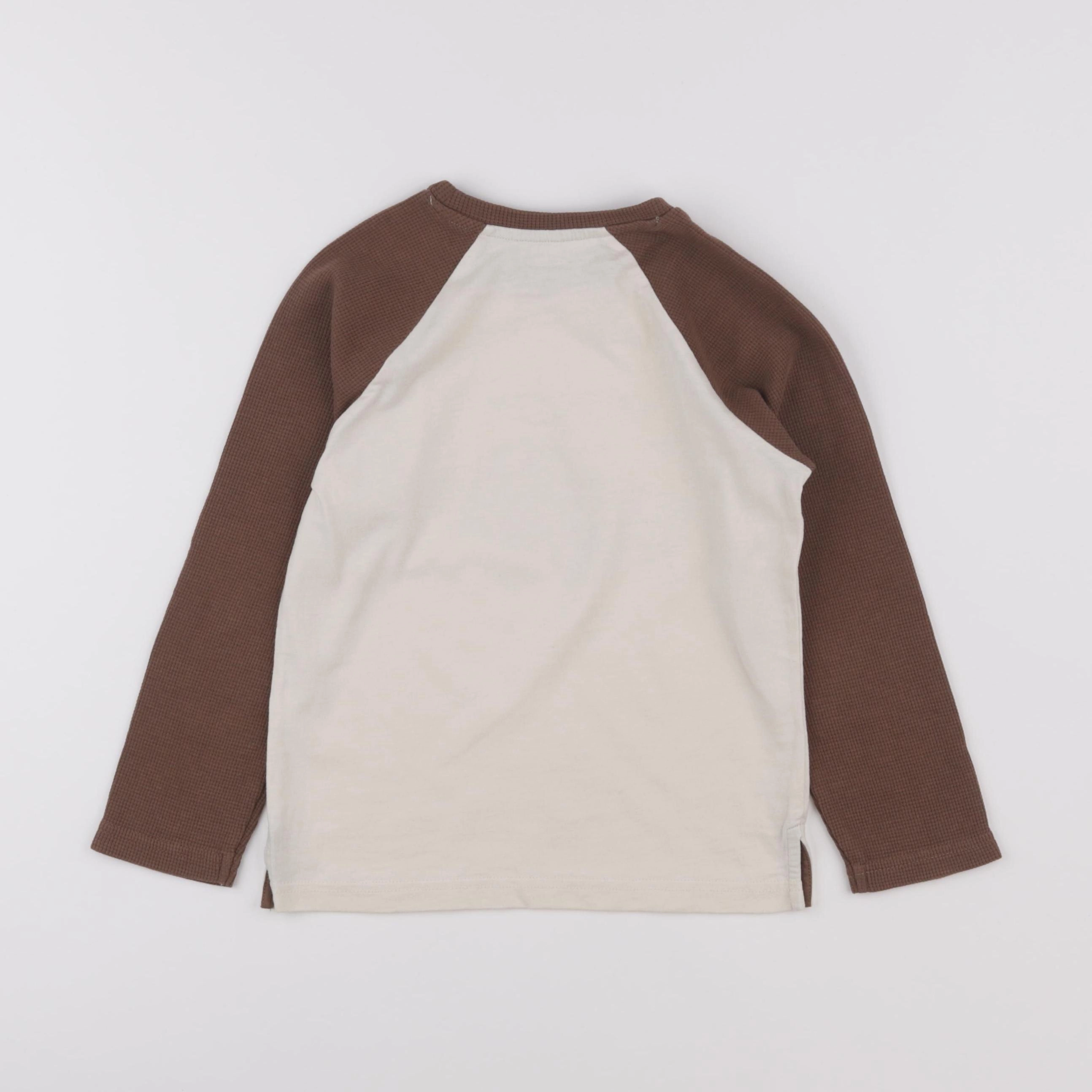 Vertbaudet - tee-shirt beige, marron - 6 ans