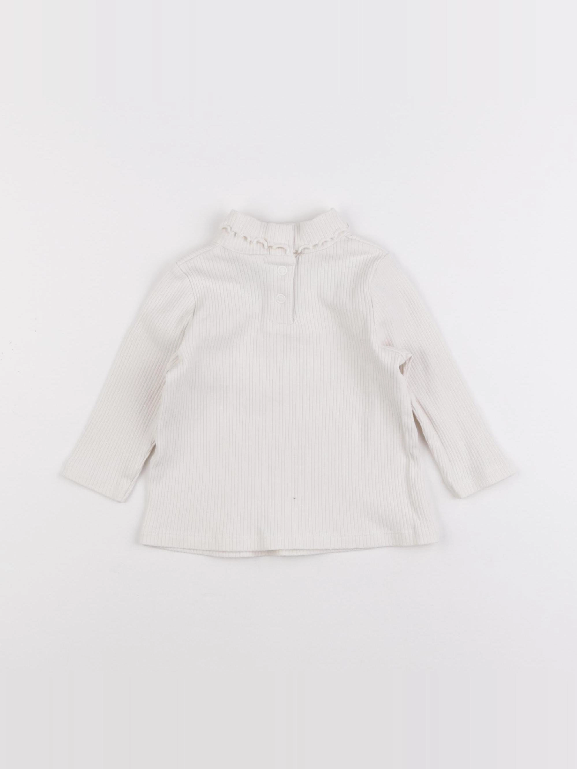 Tape à l'oeil - sous-pull blanc - 6 mois