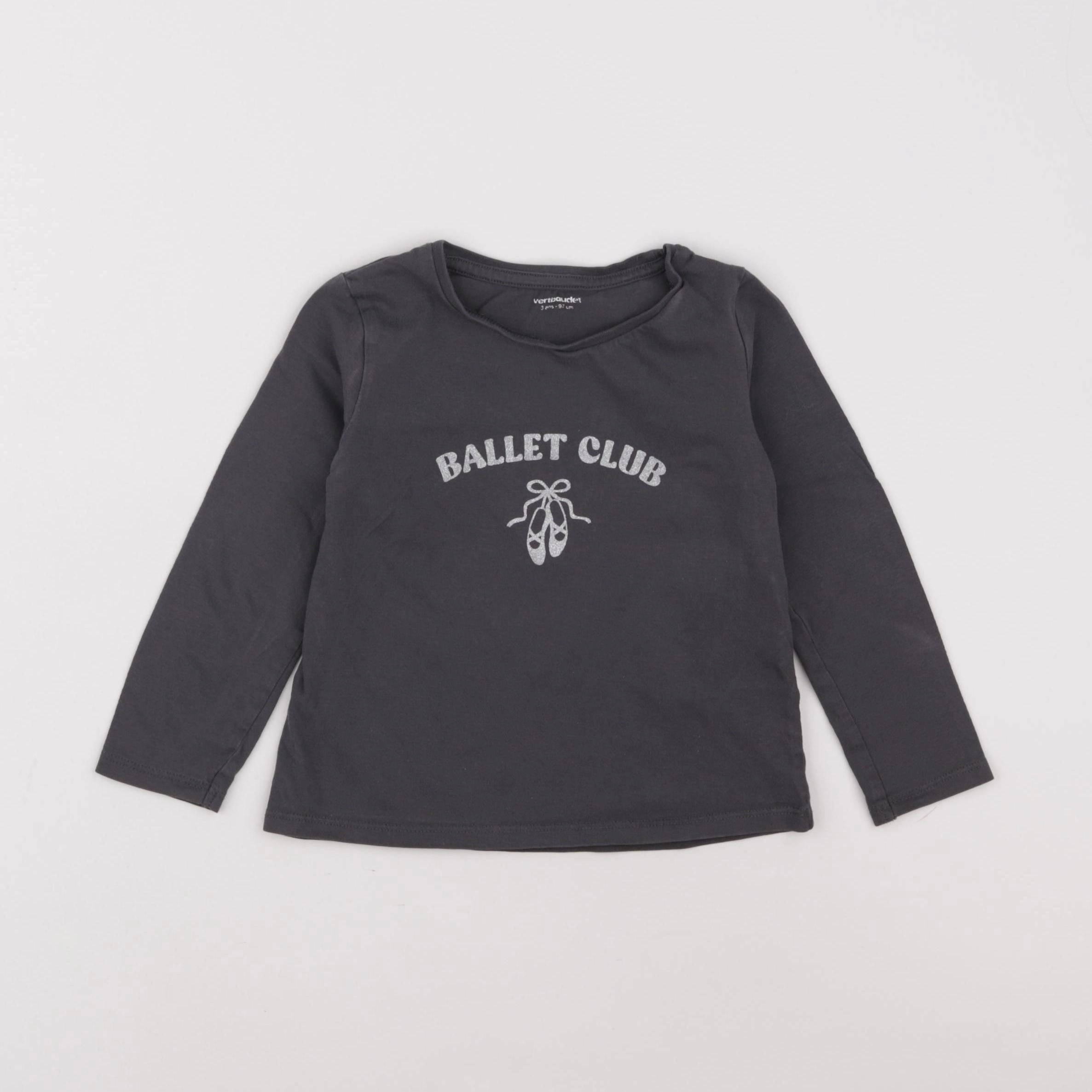 Vertbaudet - tee-shirt gris - 3 ans