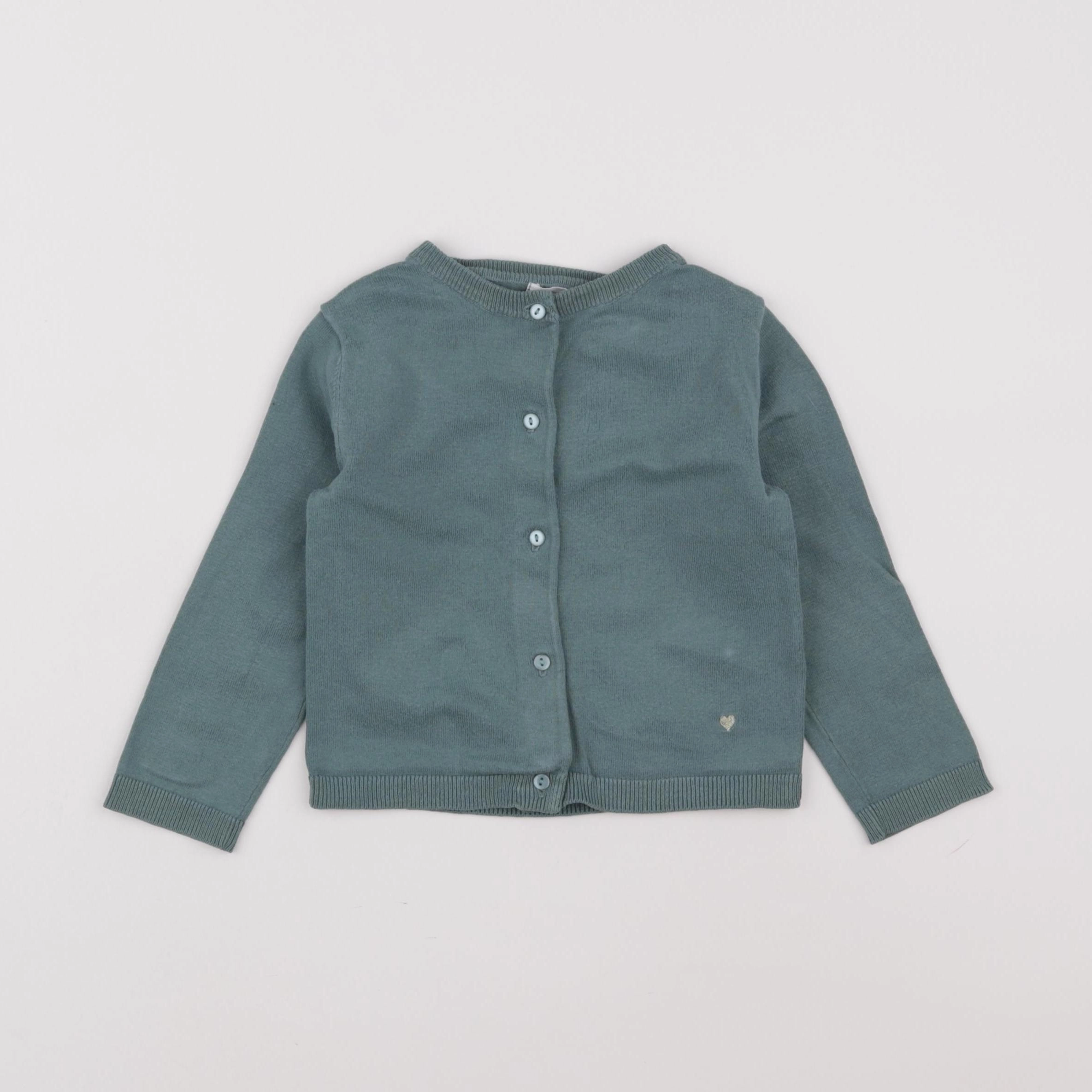 Vertbaudet - gilet vert - 3 ans