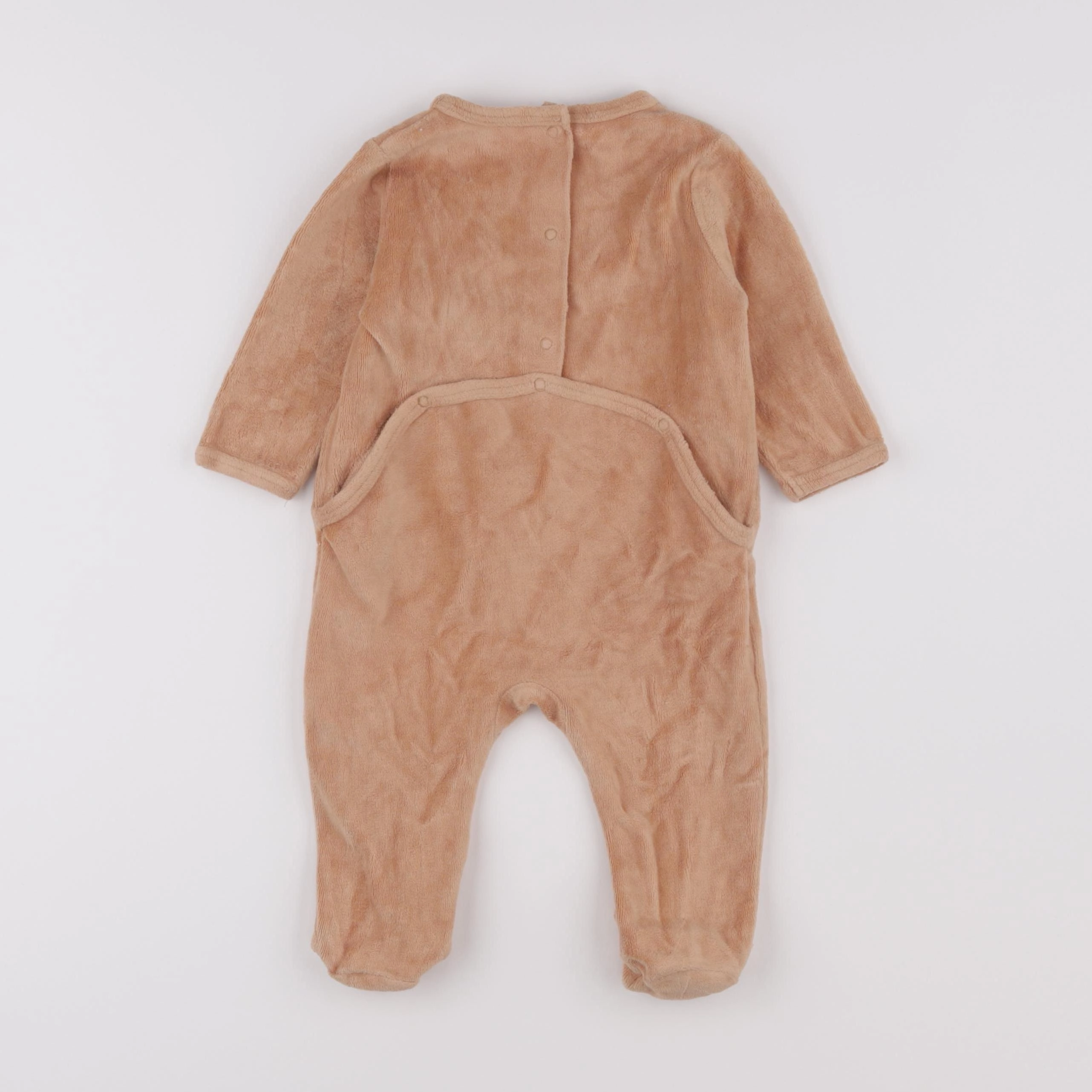 Vertbaudet - pyjama velours marron - 6 mois