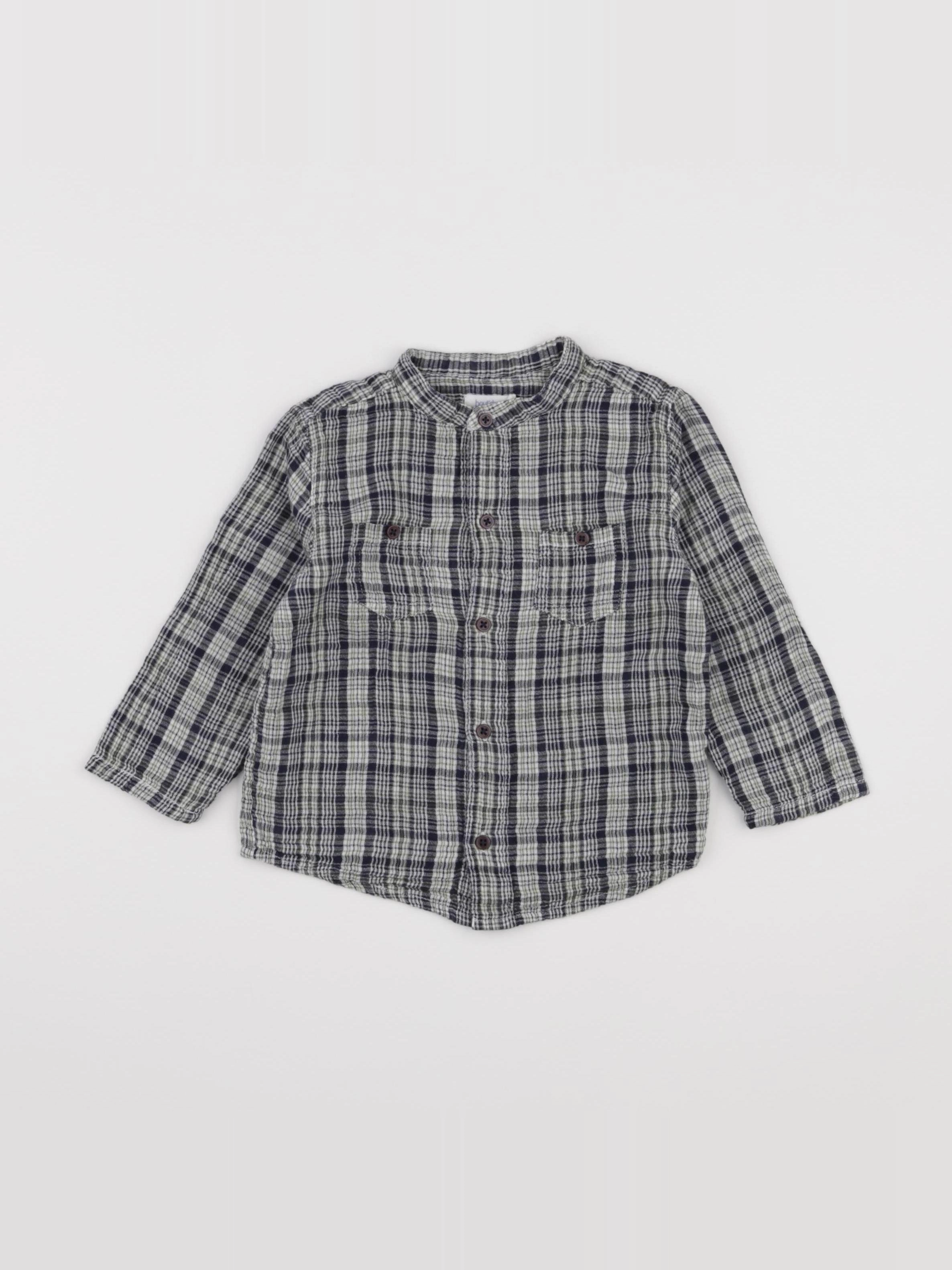Boutchou - chemise bleu - 18 mois