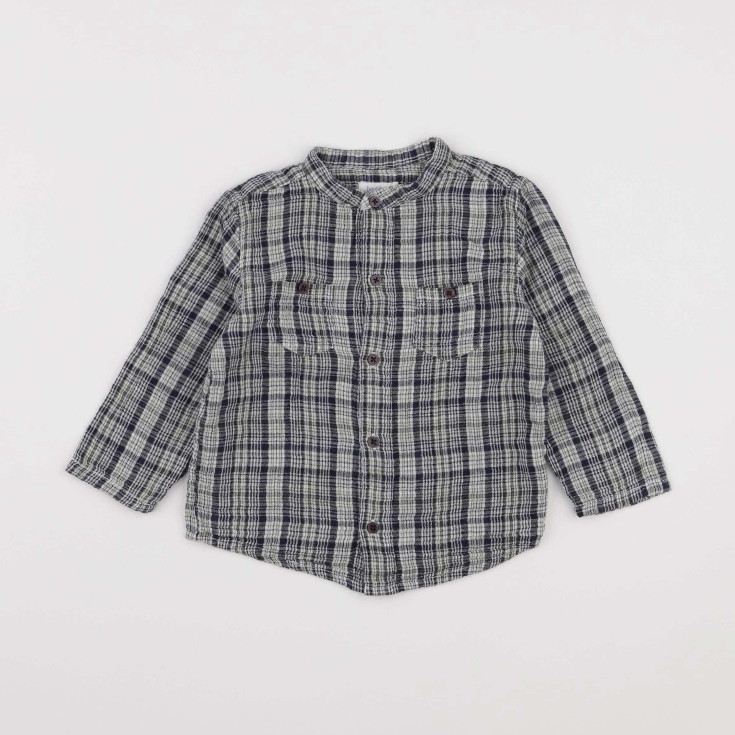Boutchou - chemise bleu - 18 mois