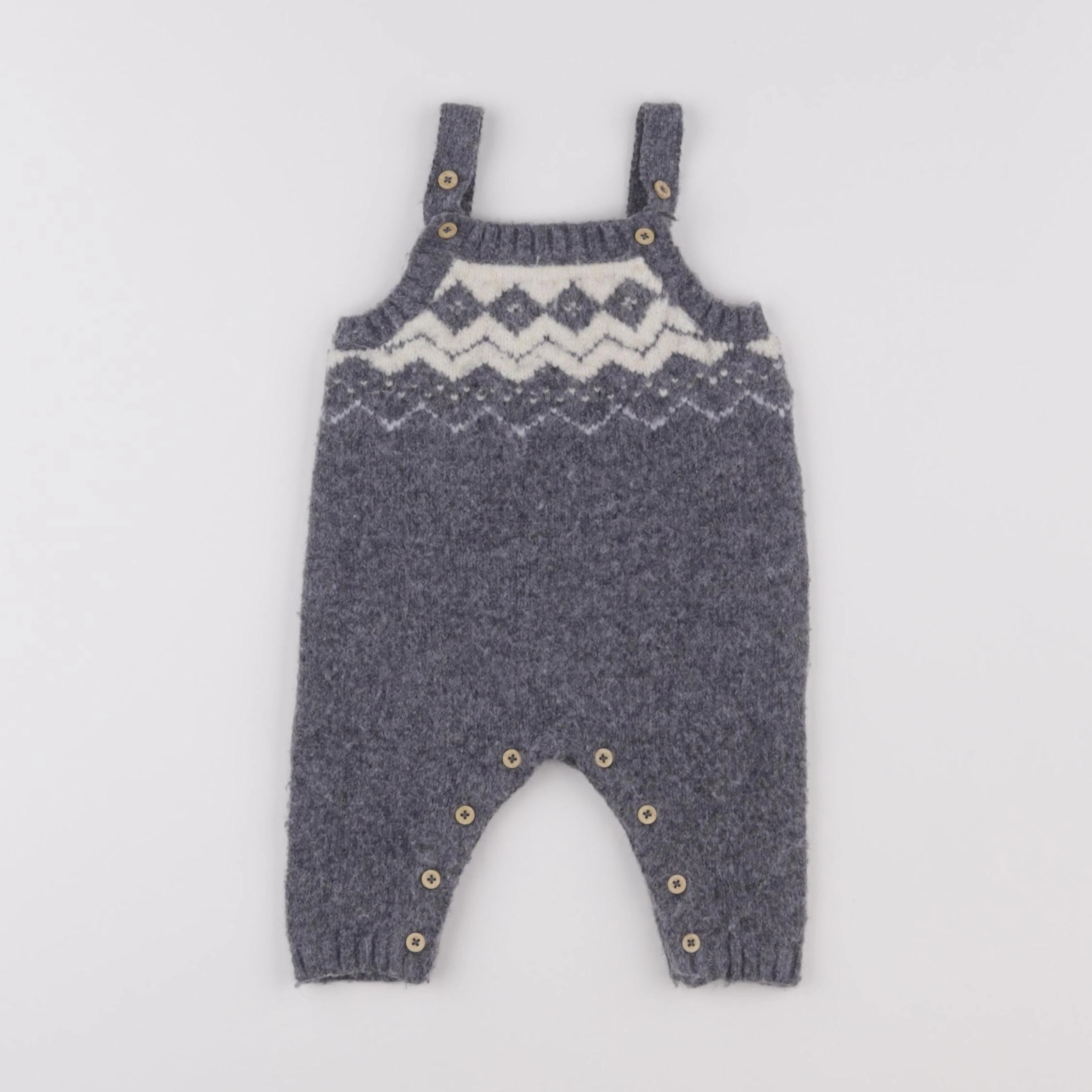 Vertbaudet - combinaison gris - 3 mois