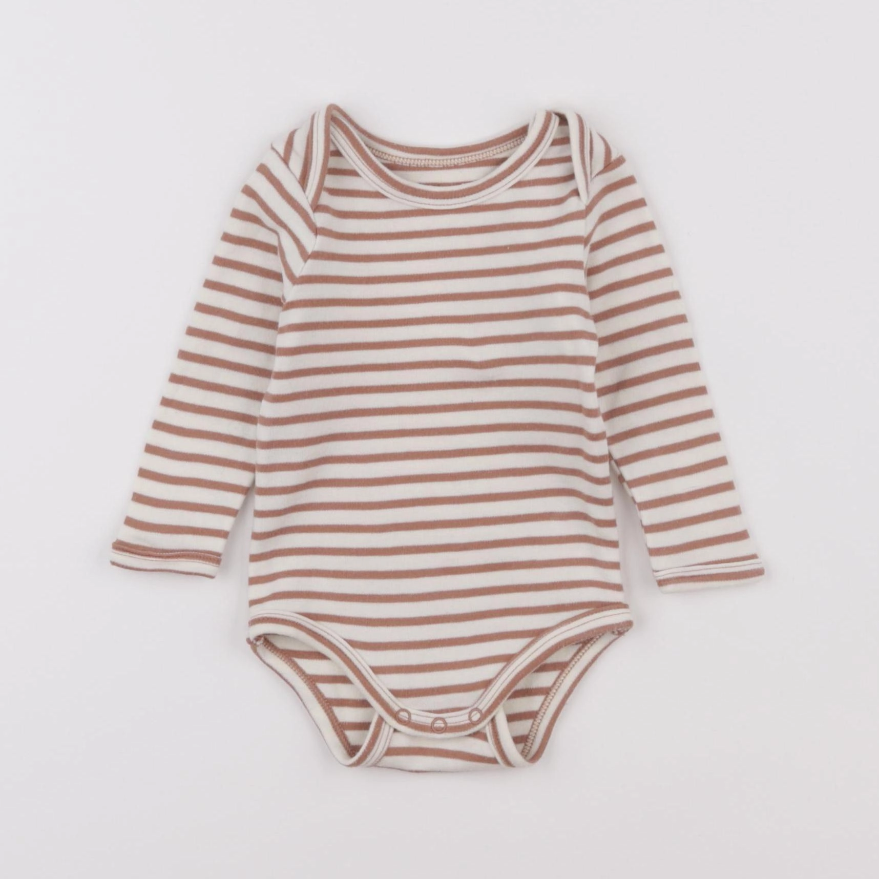 Vertbaudet - body beige, marron - 6 mois
