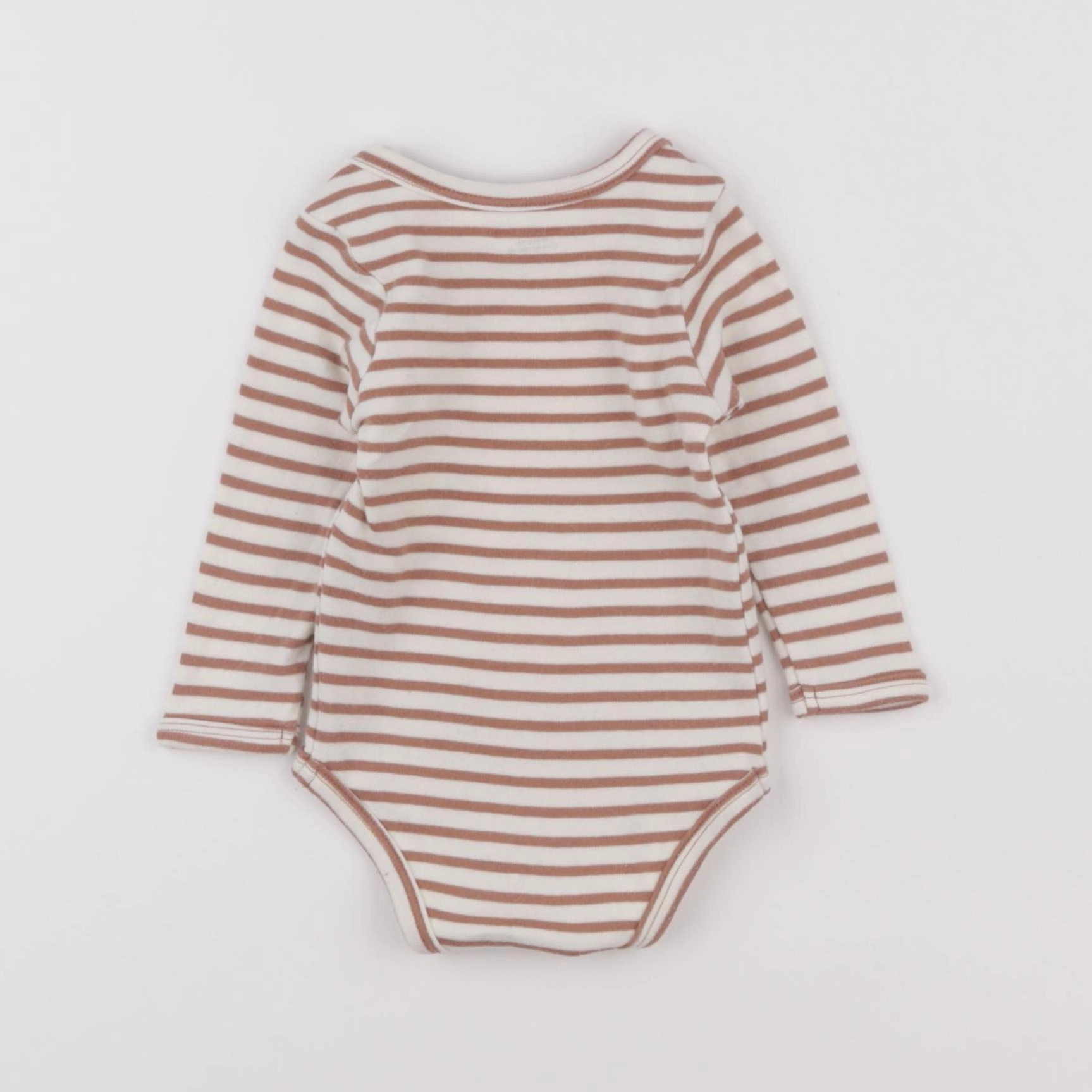 Vertbaudet - body beige, marron - 6 mois