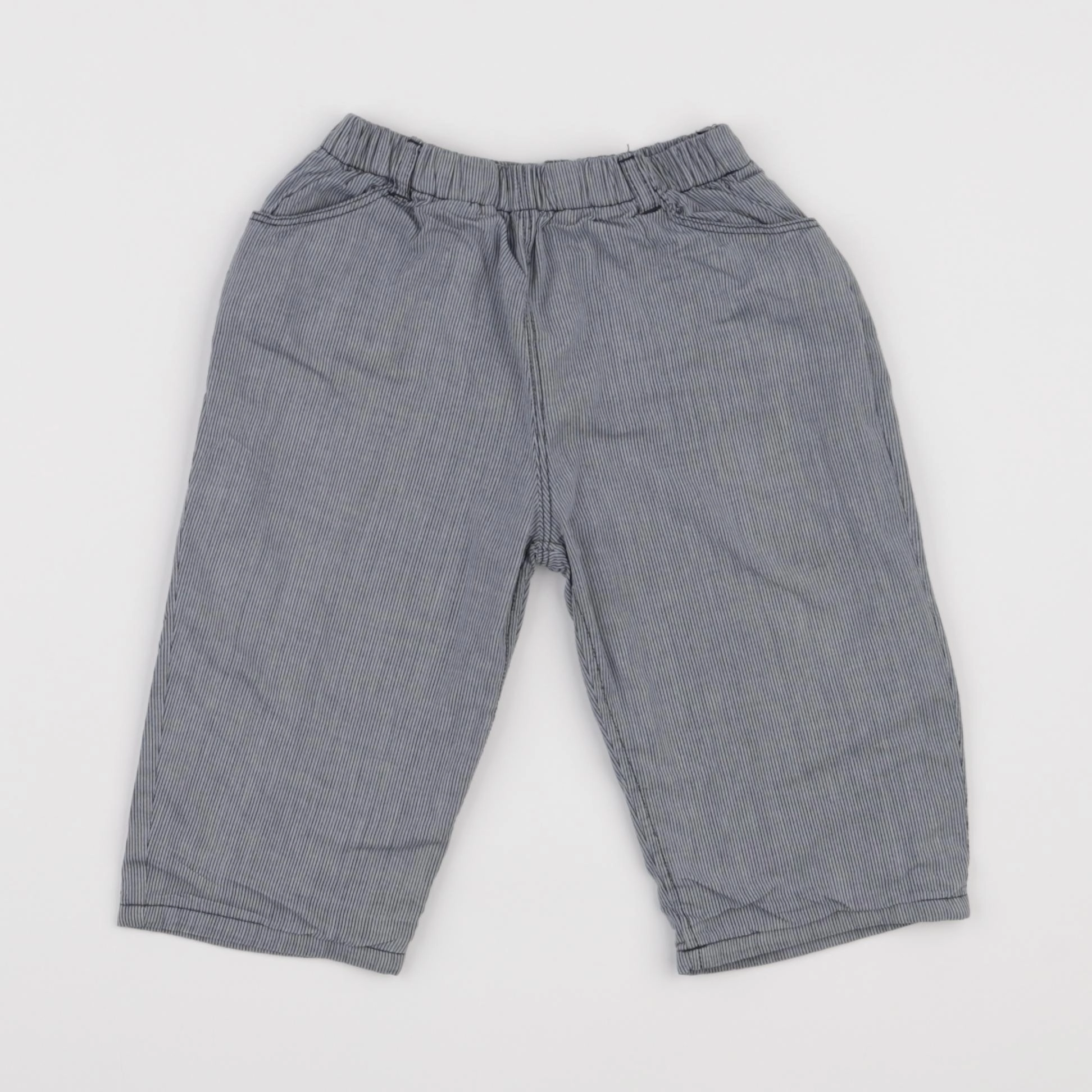 Boutchou - pantalon doublé bleu - 12 mois