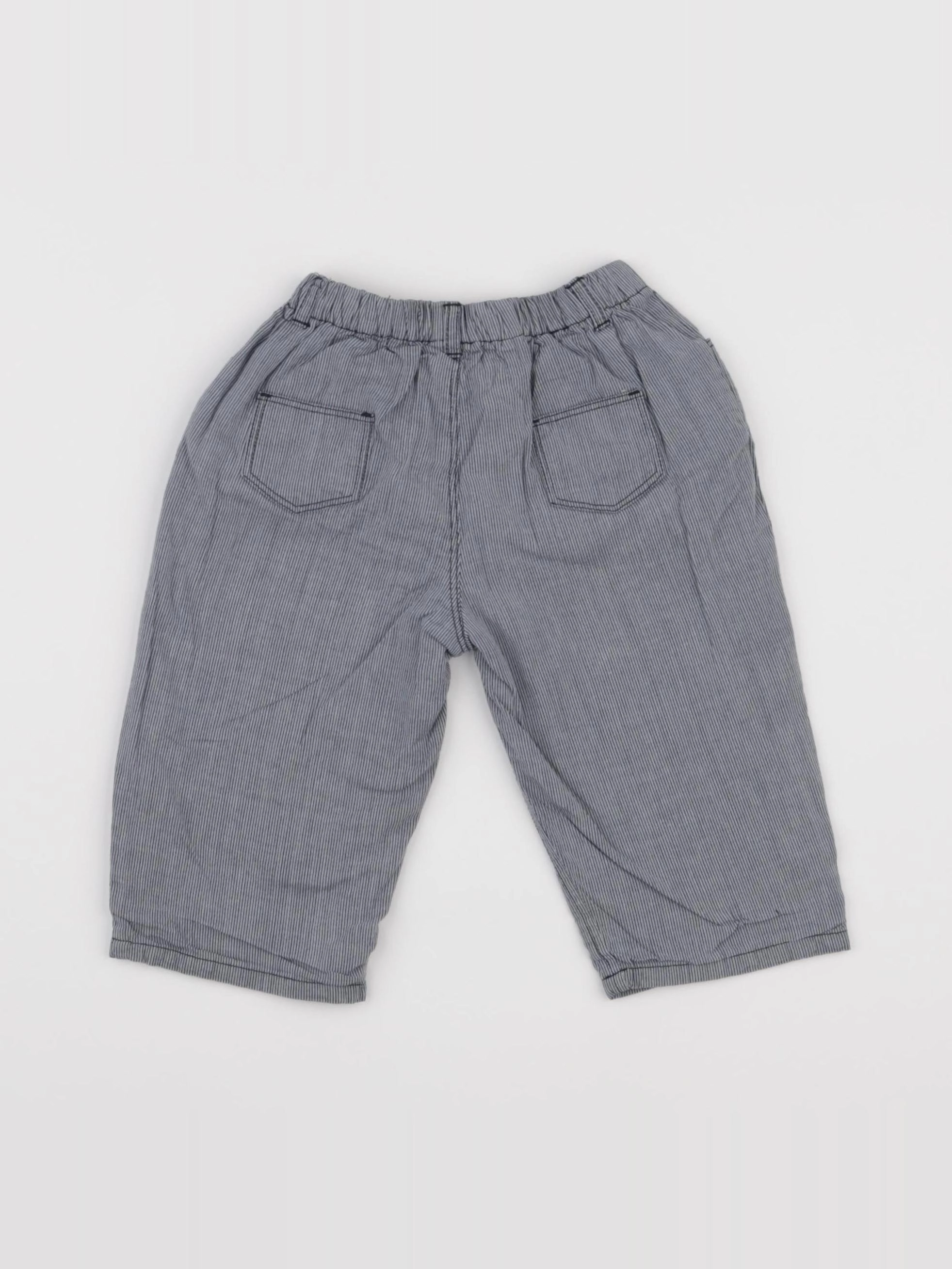 Boutchou - pantalon doublé bleu - 12 mois