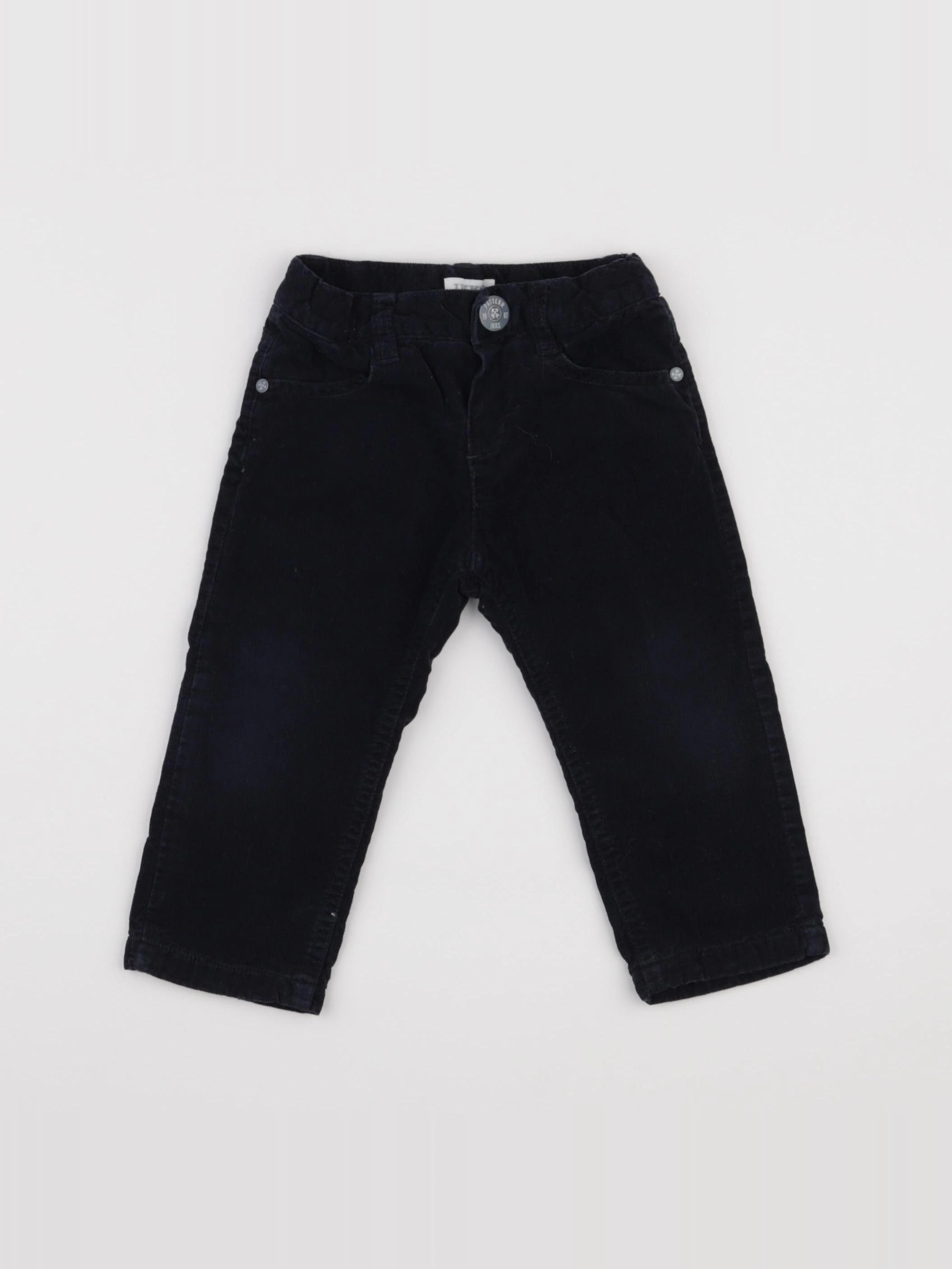 IKKS - pantalon doublé bleu - 12 mois
