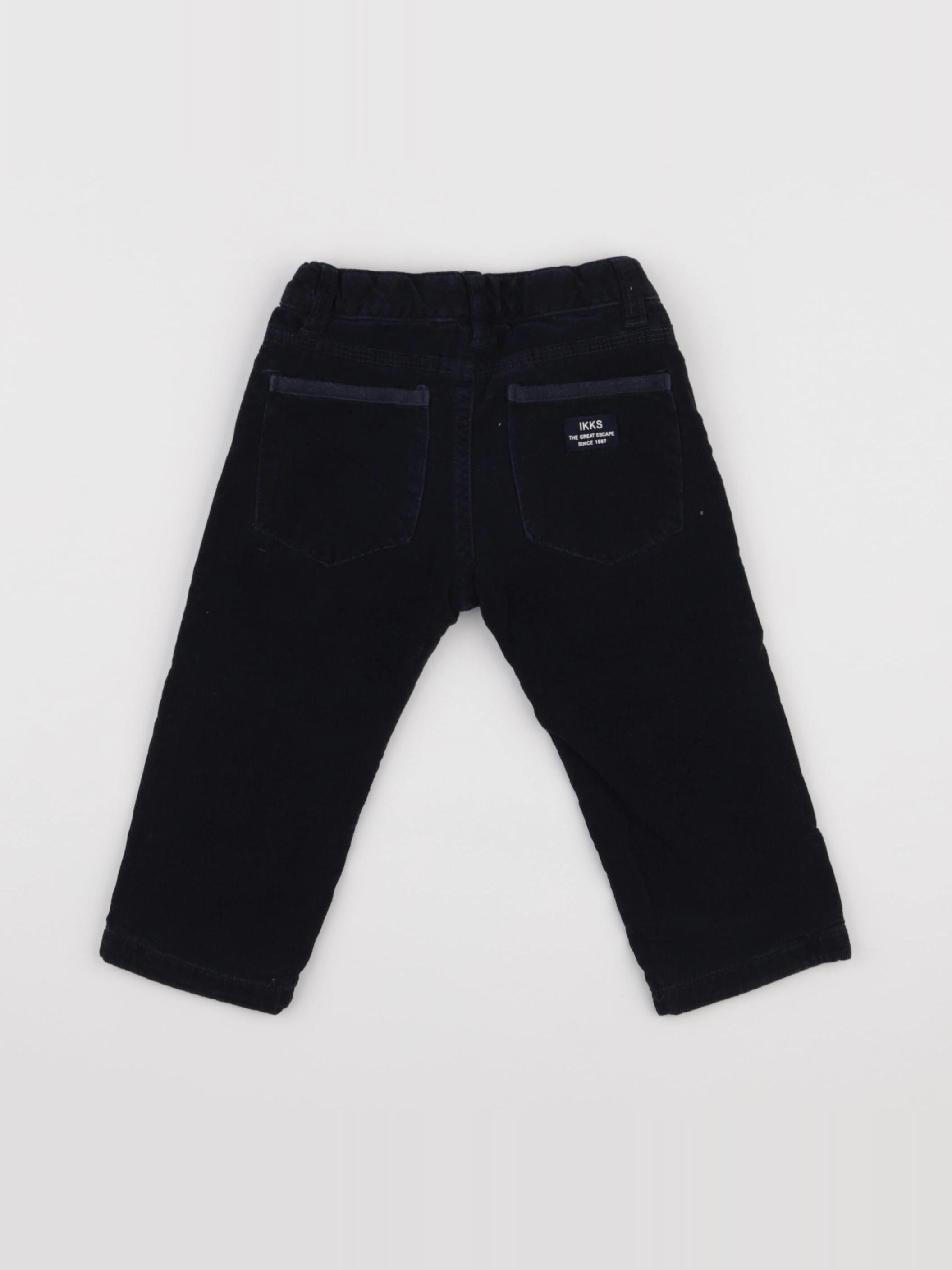 IKKS - pantalon doublé bleu - 12 mois
