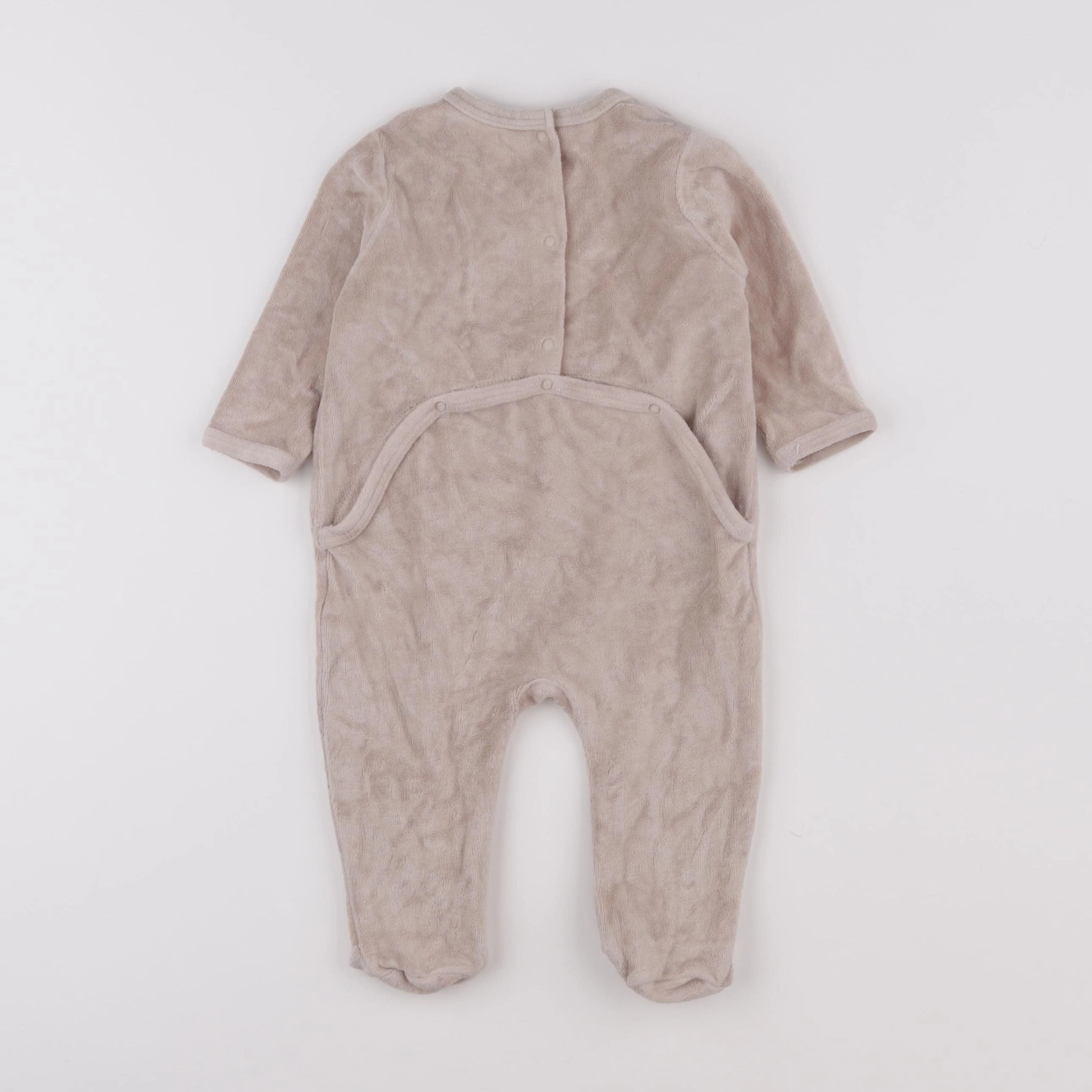 Vertbaudet - pyjama velours marron - 6 mois