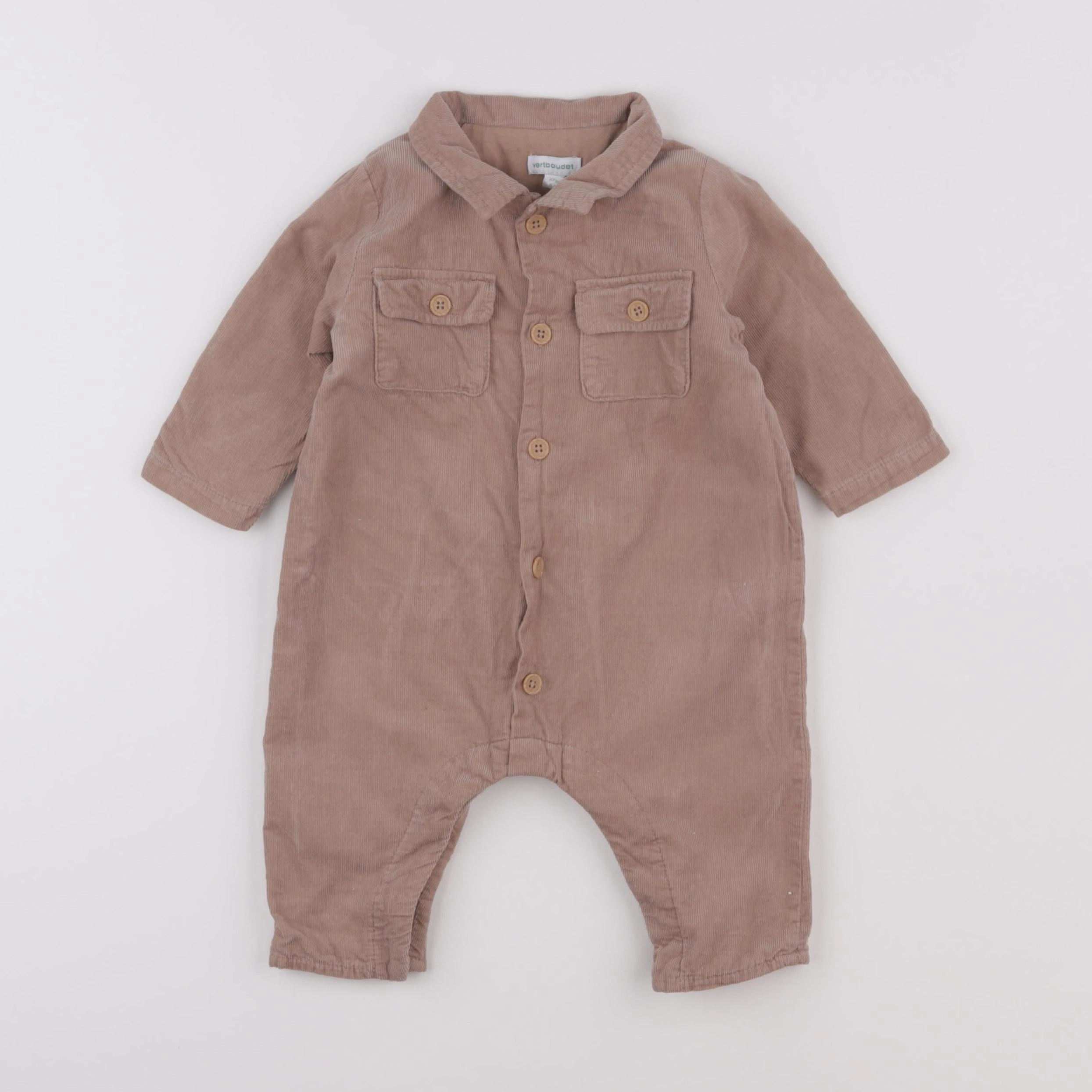 Vertbaudet - combinaison marron - 6 mois