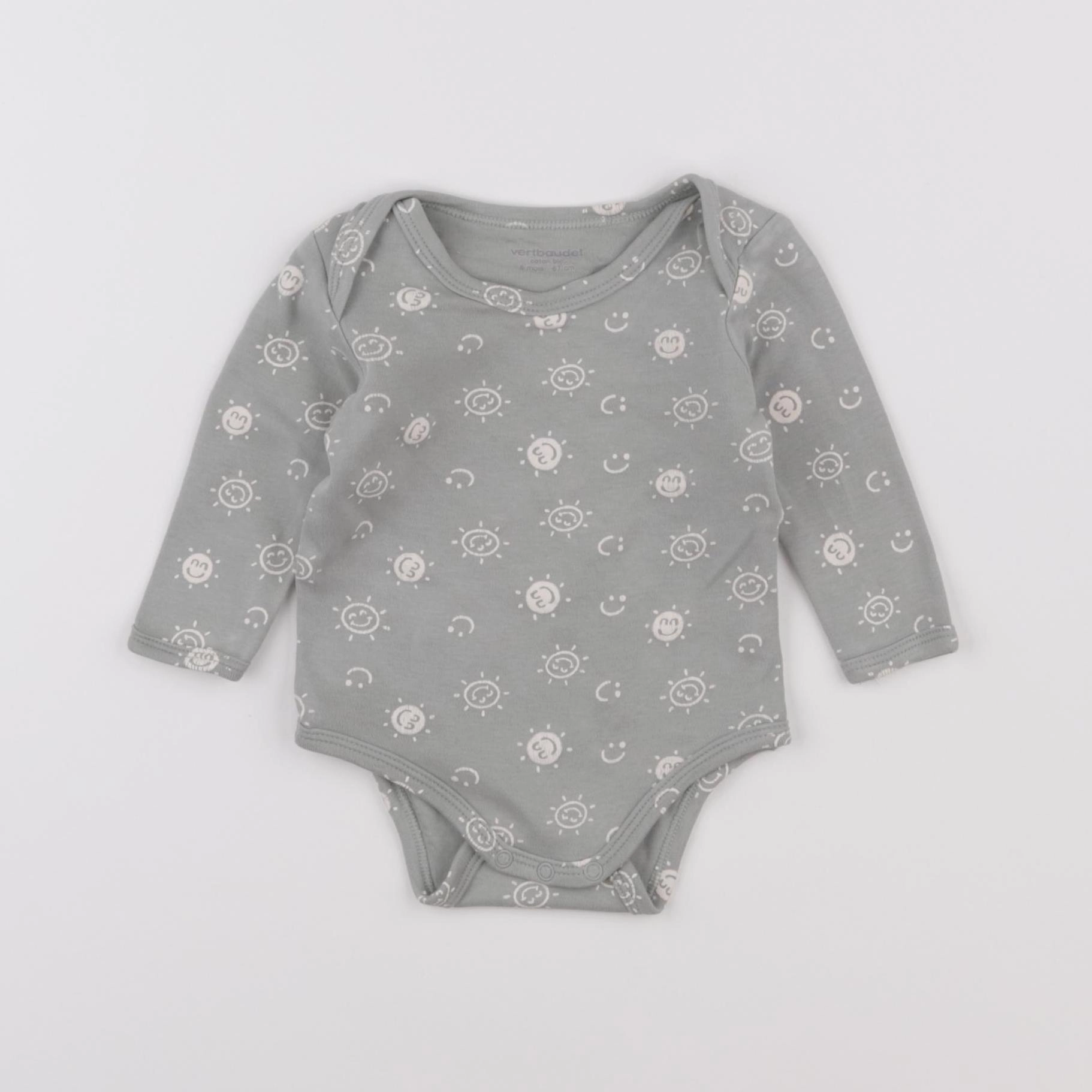 Vertbaudet - body vert - 6 mois