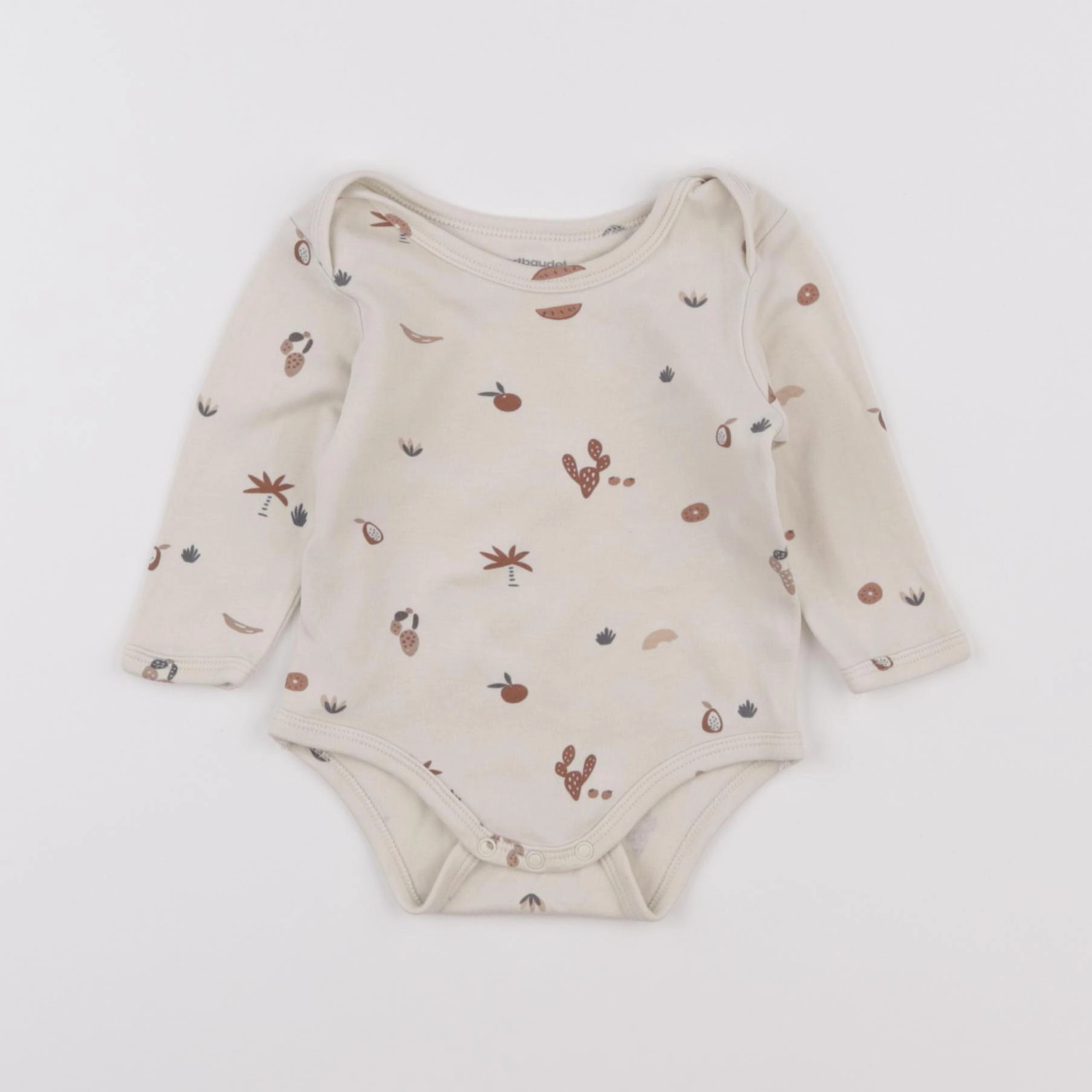 Vertbaudet - body beige - 6 mois