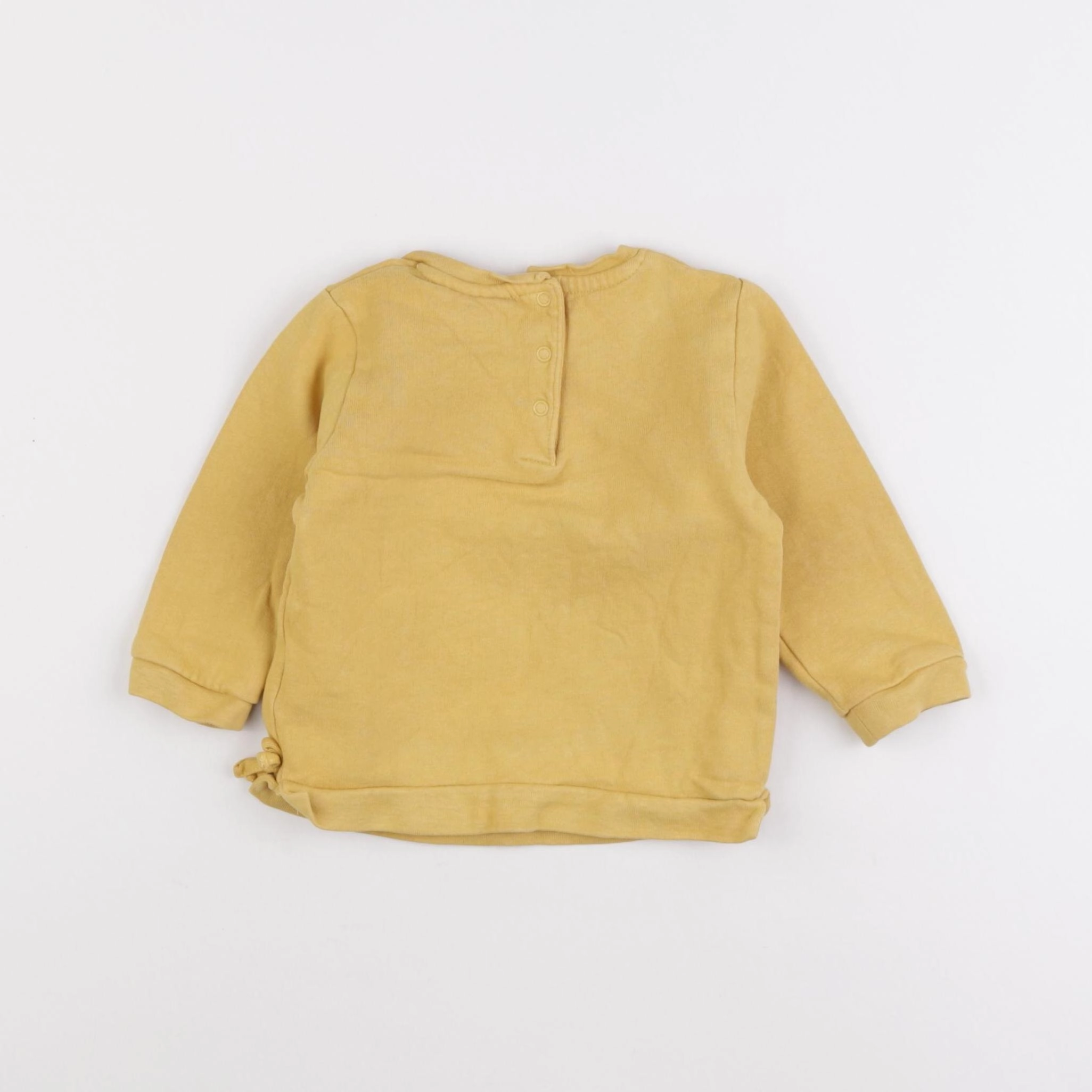 Vertbaudet - sweat jaune - 12 mois